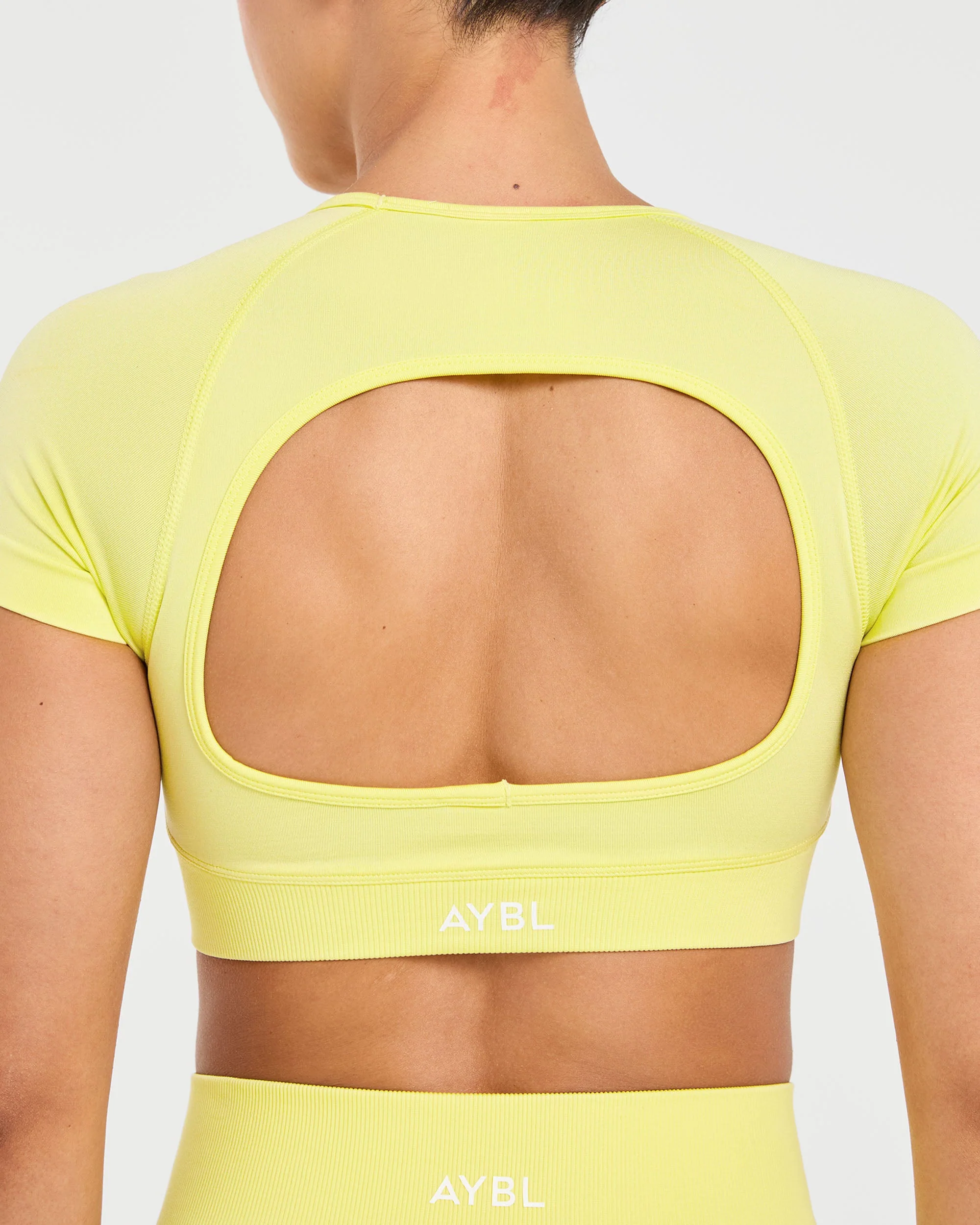 Adapt Seamless Crop Top - Spring Yellow - Image 5