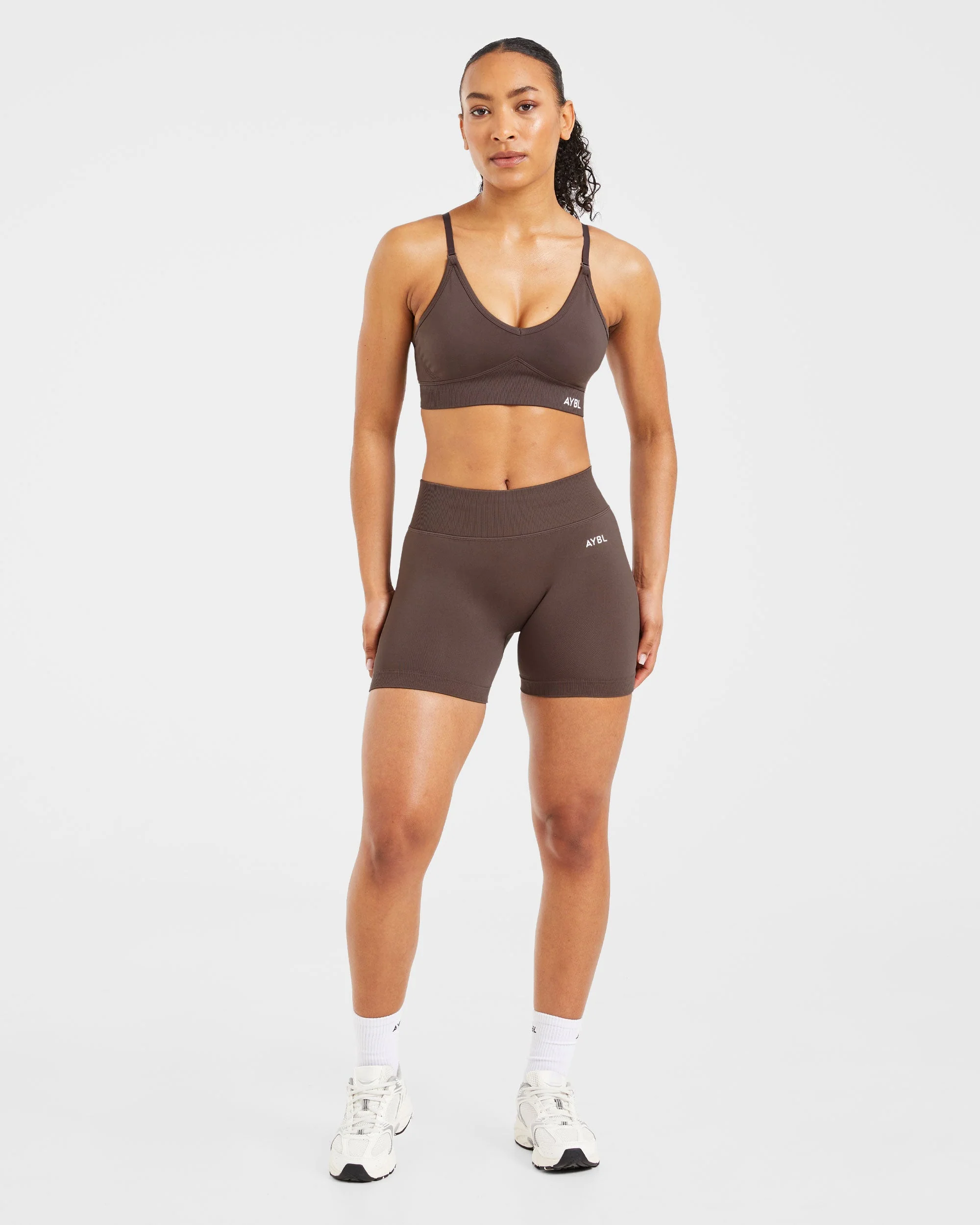 Adapt Seamless Shorts | 4.5" - Brown - Image 3