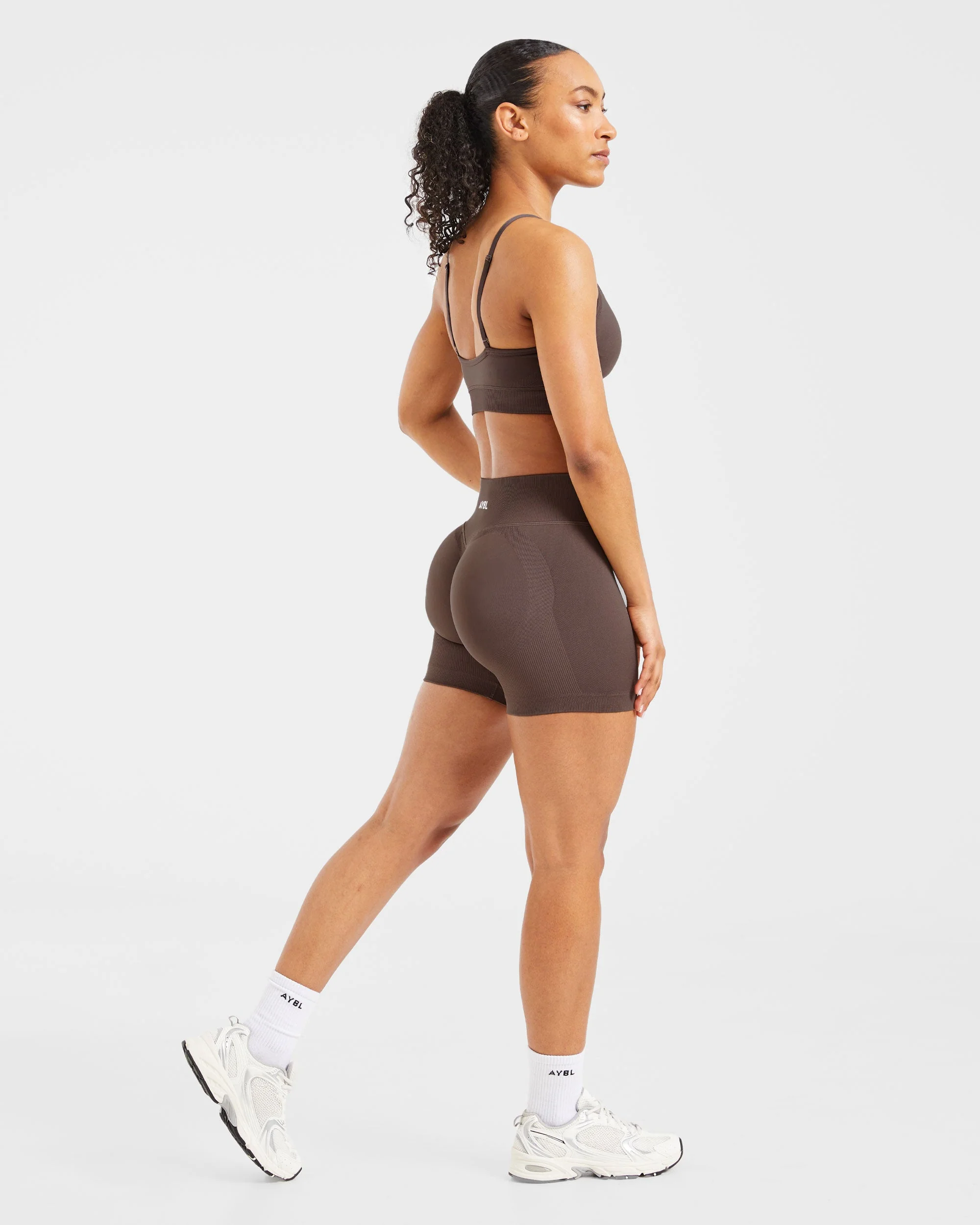 Adapt Seamless Shorts | 4.5" - Brown - Image 4