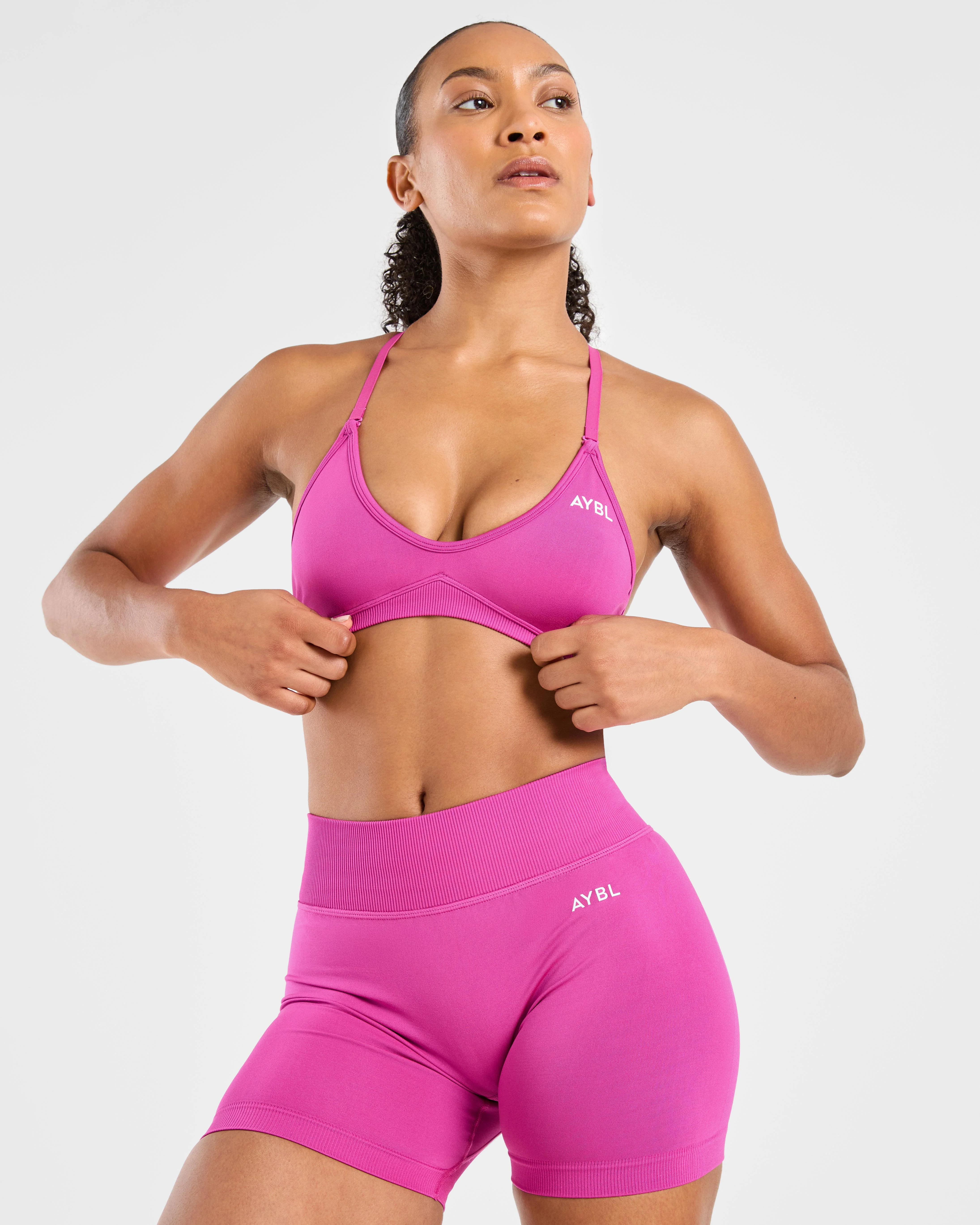Adapt Seamless Strappy Sports Bra - Pink - Image 8