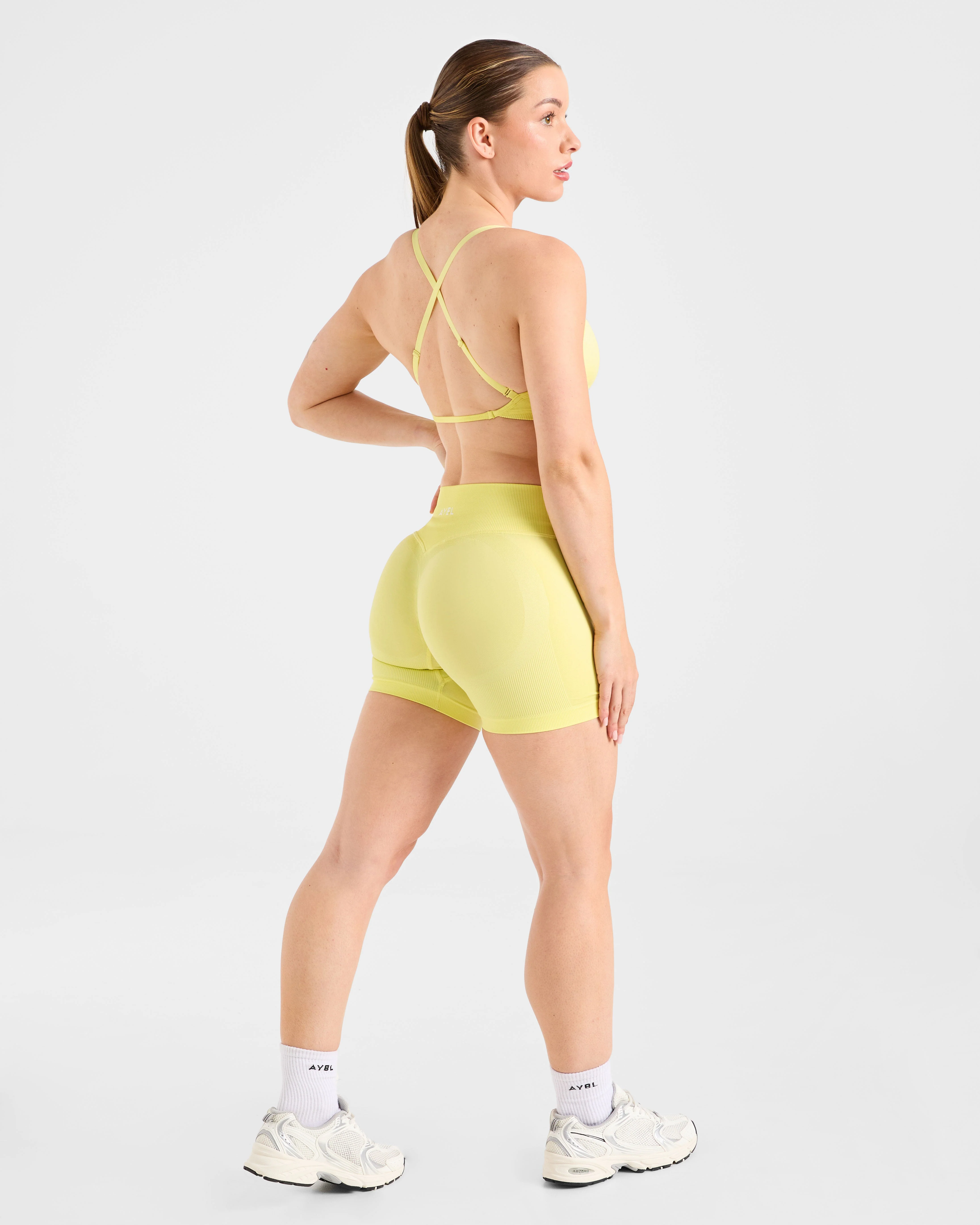 Adapt Seamless Strappy Sports Bra - Spring Yellow - Image 4