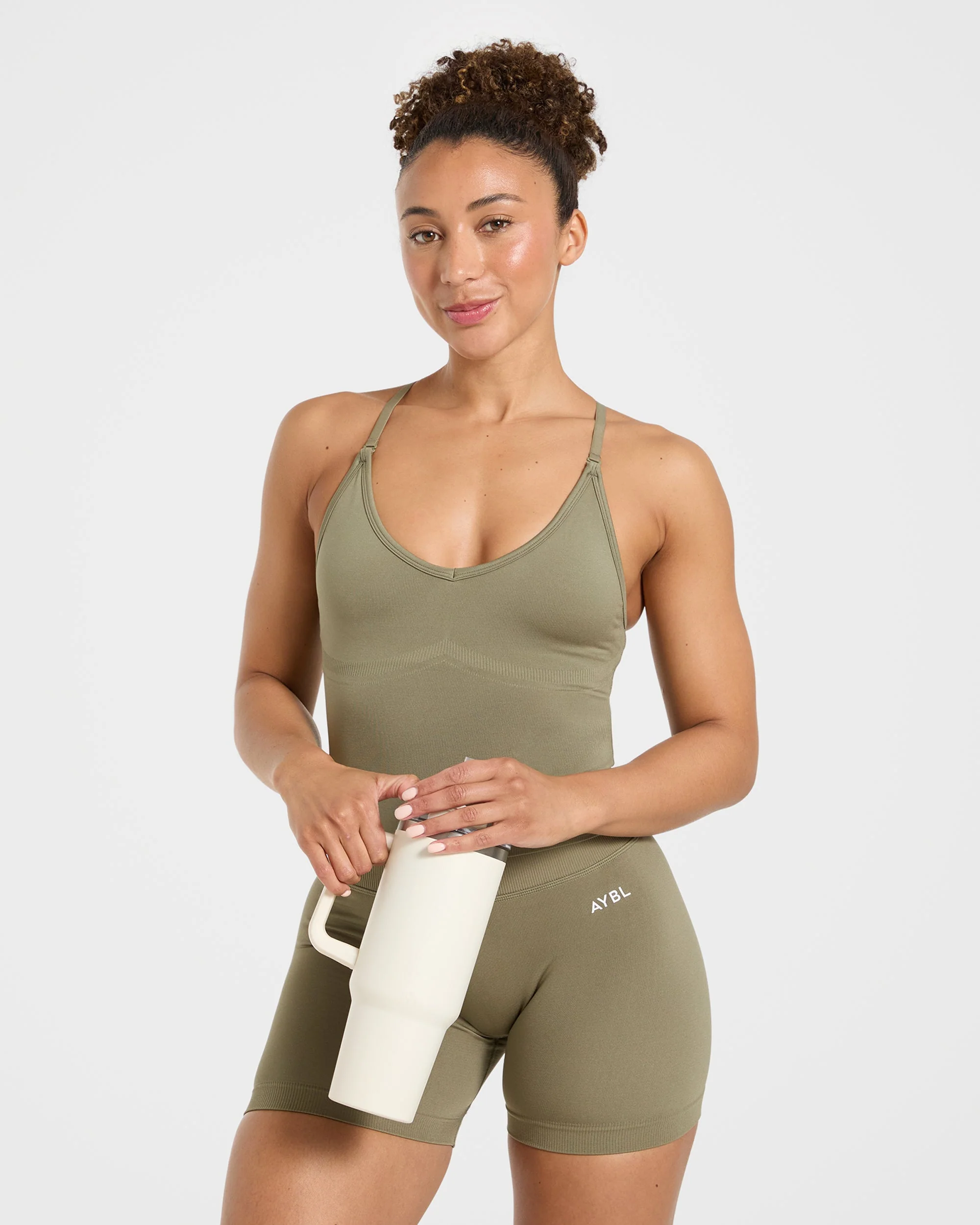 Adapt Seamless Tank Top - Muted Olive - Image 7