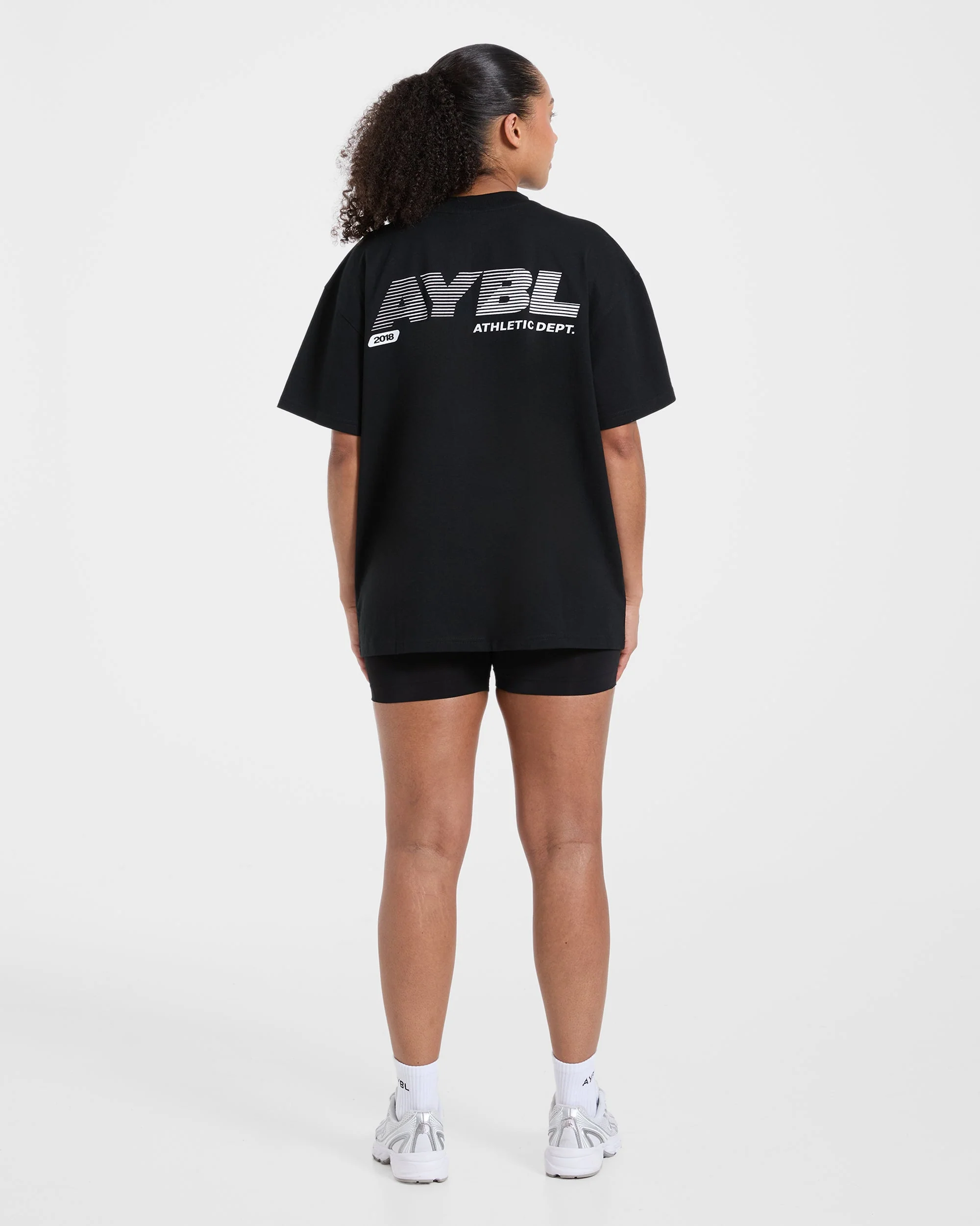 Athletics Department Oversized T Shirt - Black - Image 4