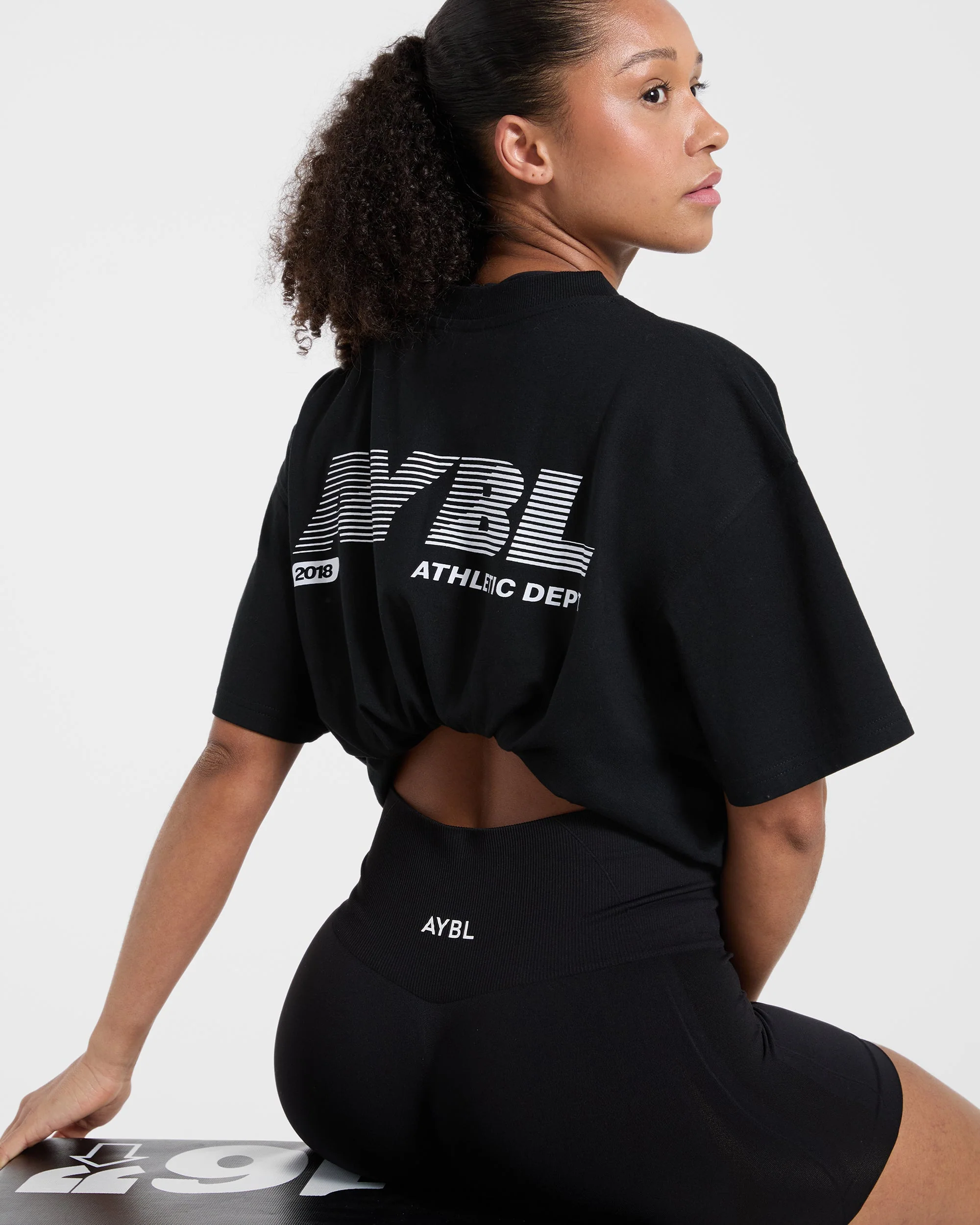 Athletics Department Oversized T Shirt - Black - Image 8