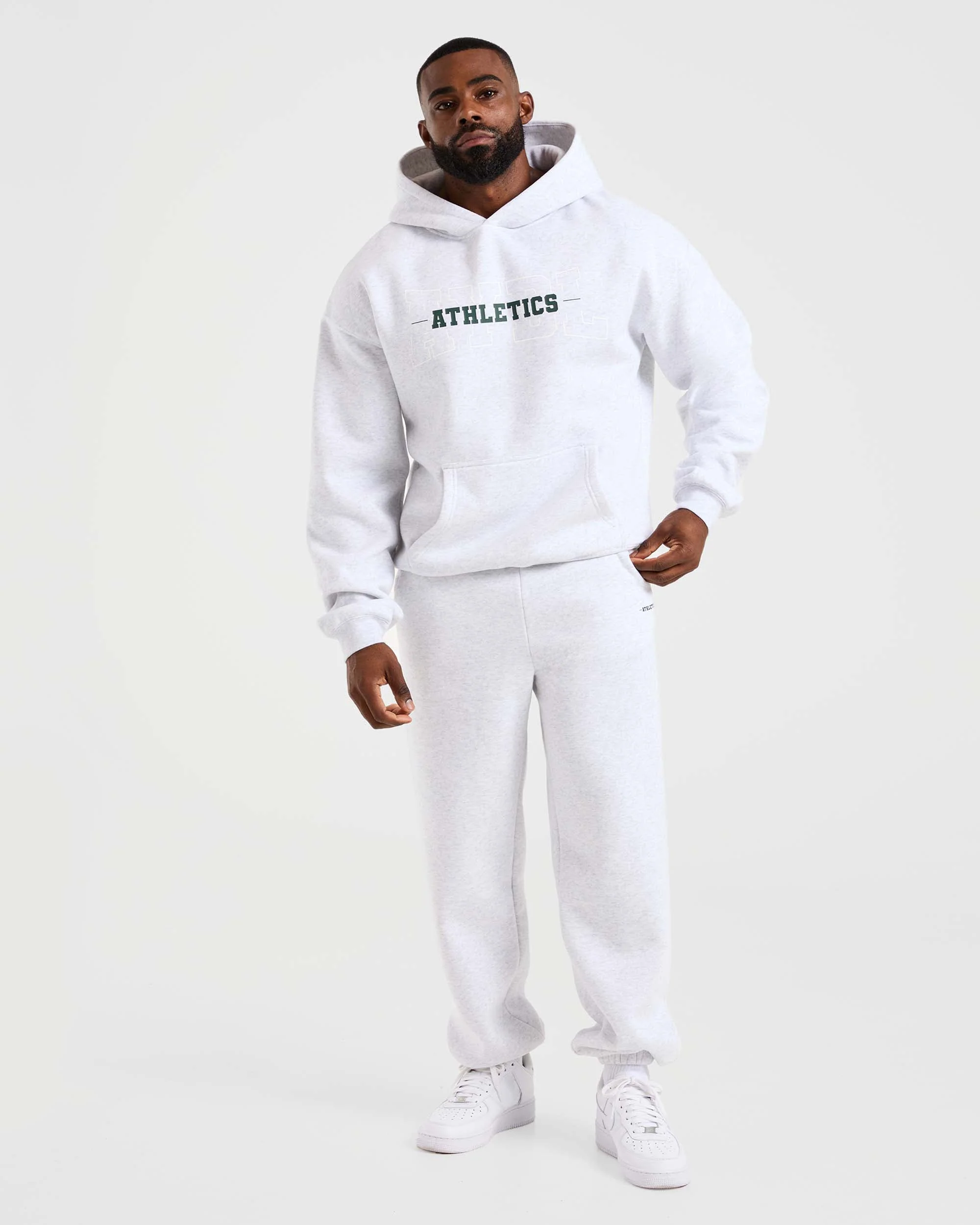 Athletics Oversized Joggers - Grey Marl - Image 3