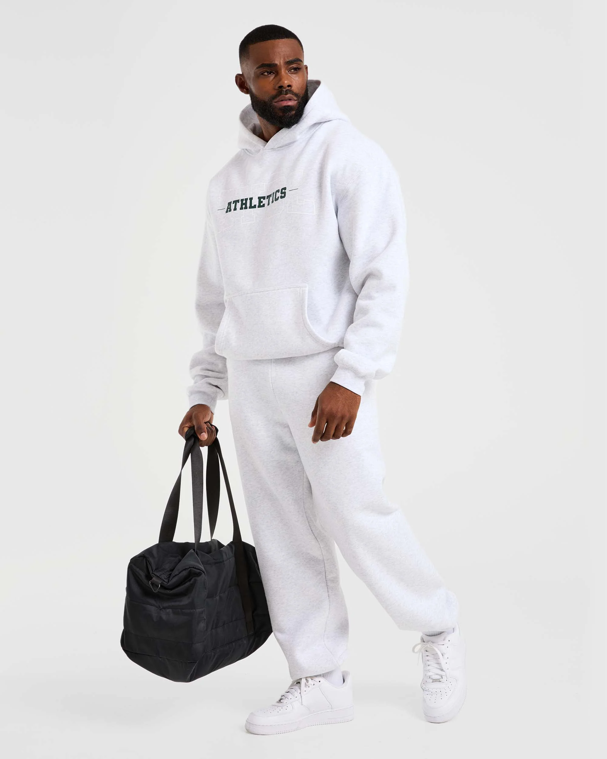 Athletics Oversized Joggers - Grey Marl - Image 8