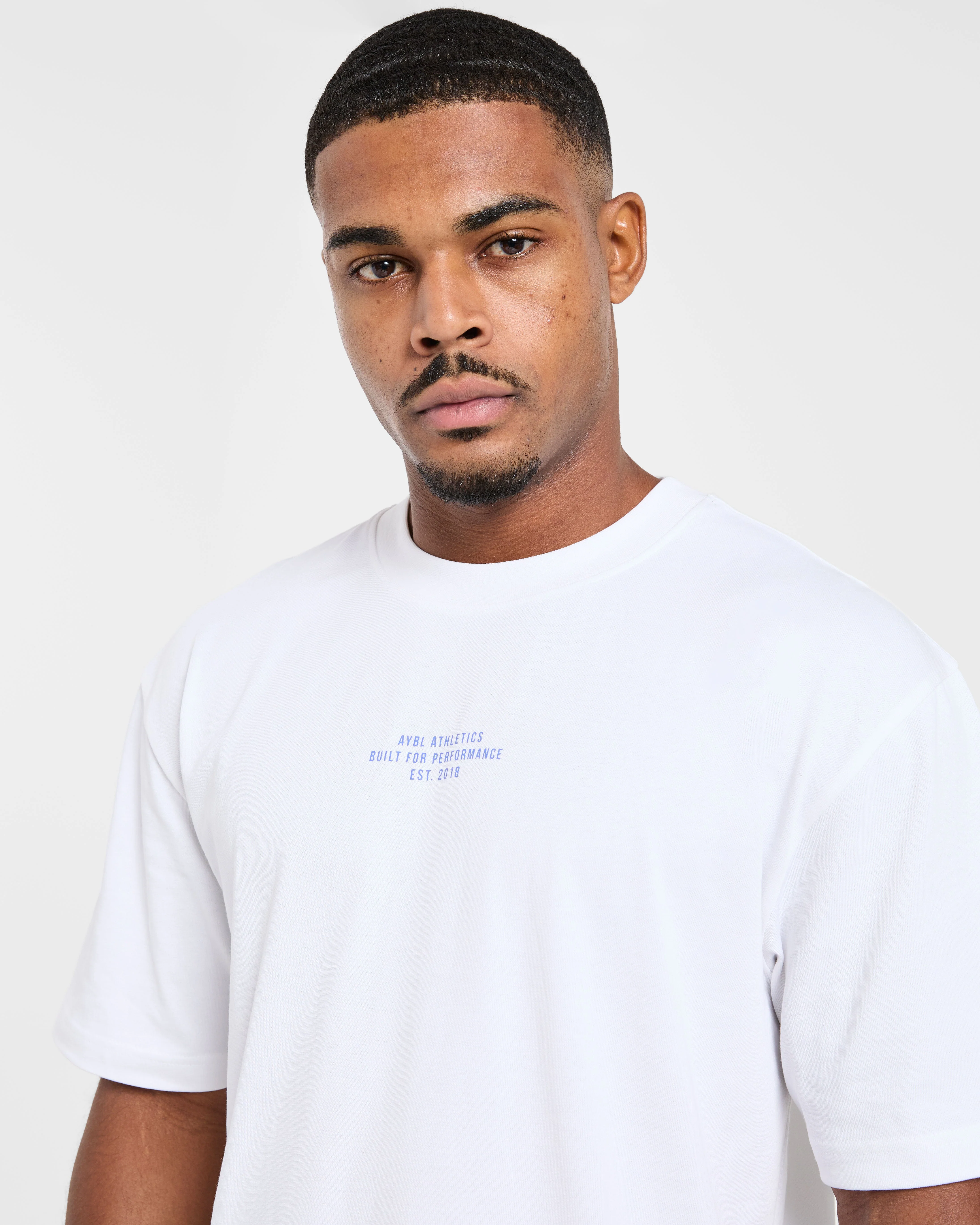 Athletics Performance T Shirt - White/Blue - Image 8