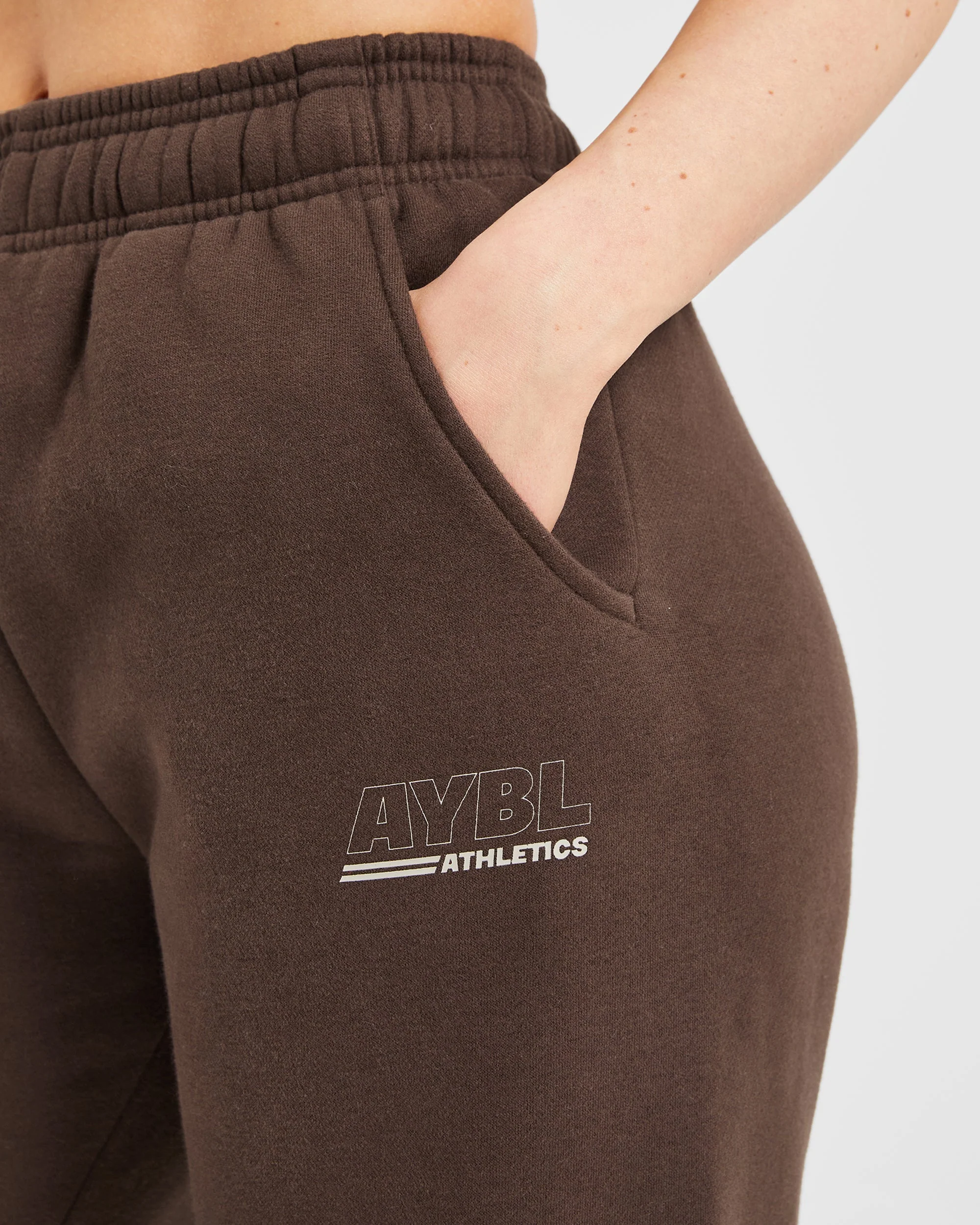 Athletics Track Oversized Straight Leg Joggers - Brown/Sand - Image 5