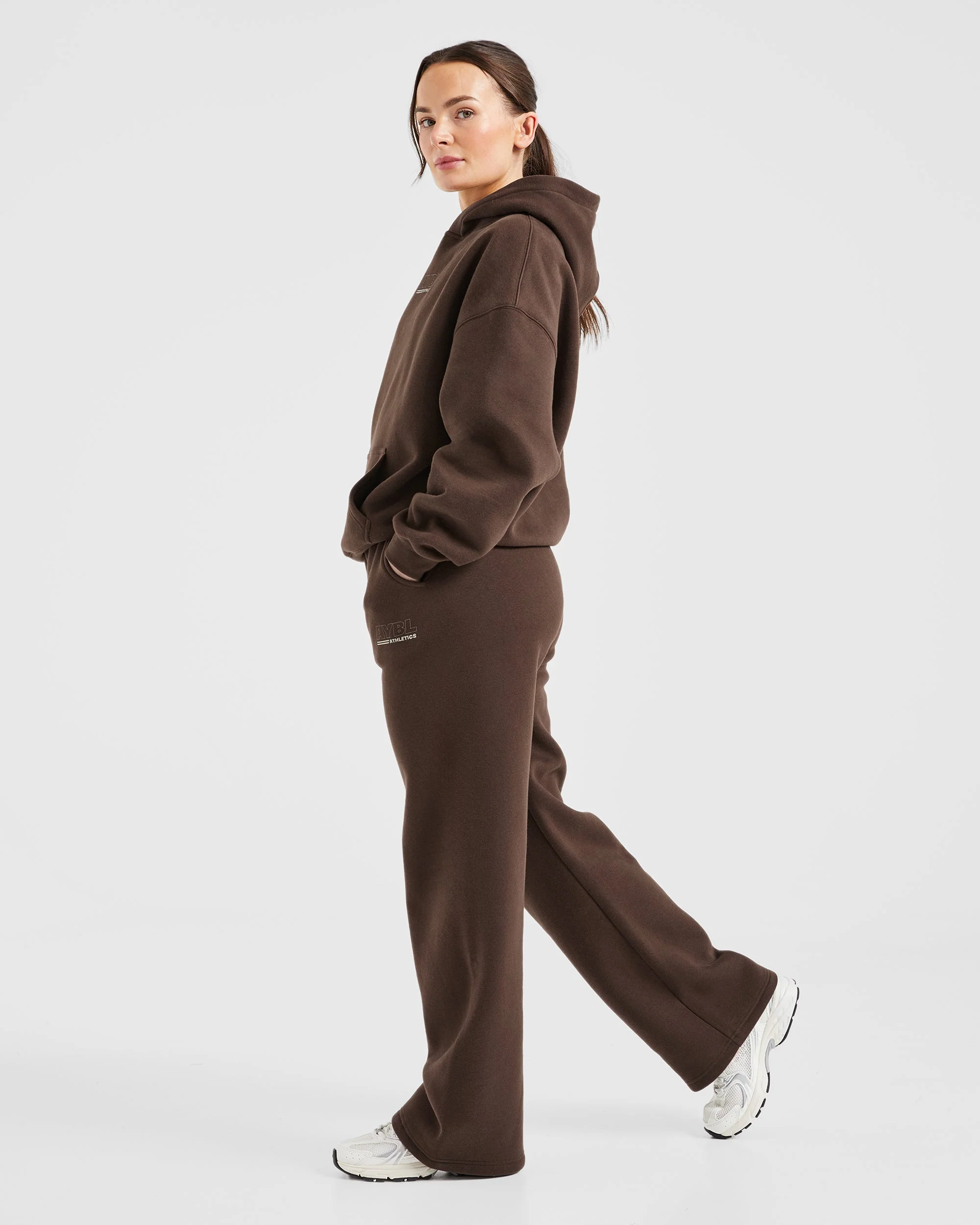 Athletics Track Oversized Straight Leg Joggers - Brown/Sand - Image 7