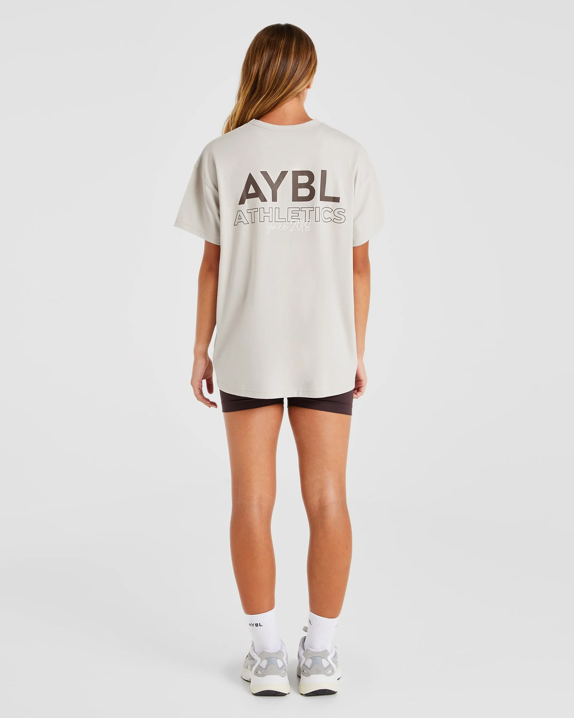 AYBL Athletics Oversized T Shirt - Beige - Image 3