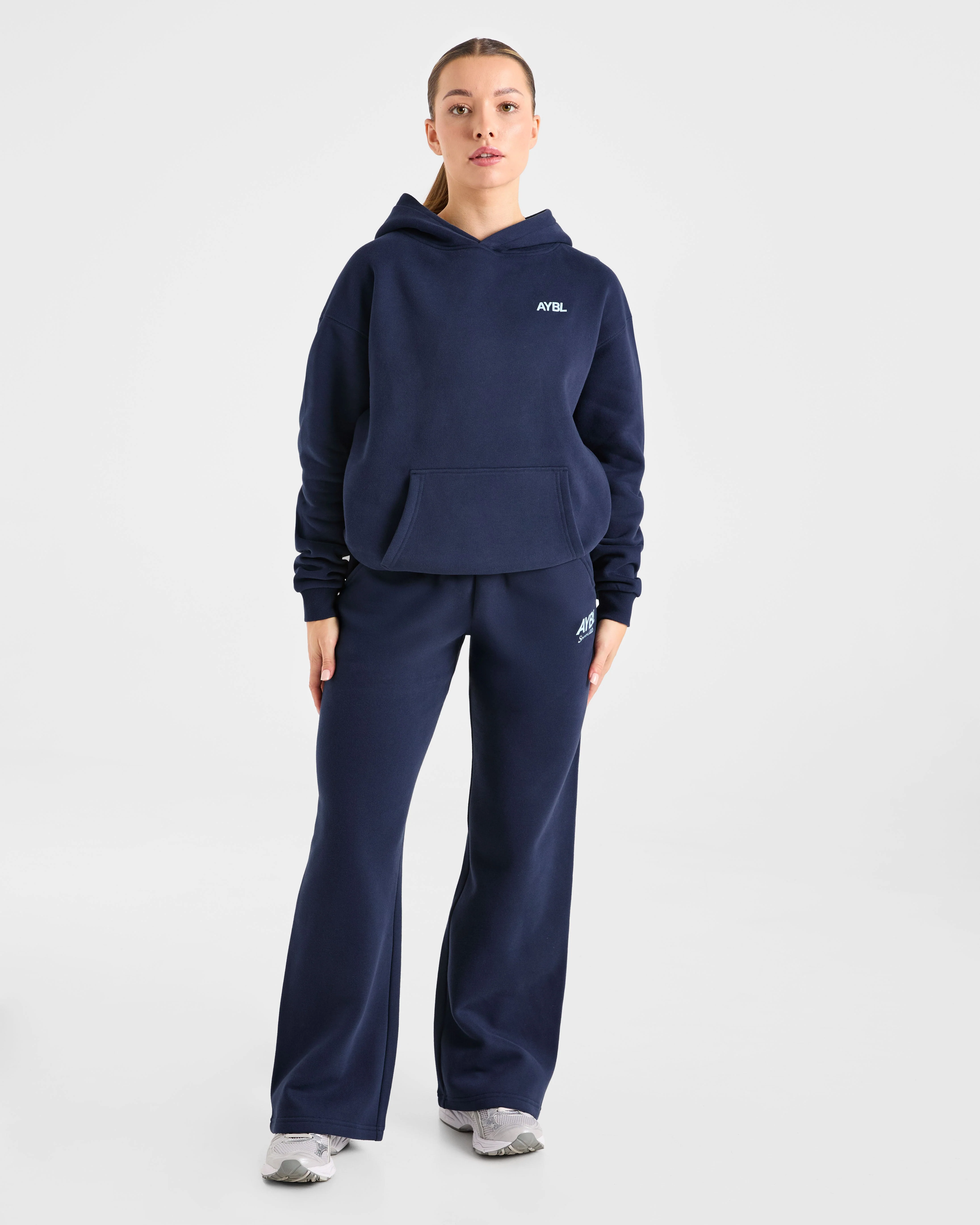 AYBL Sports Club Oversized Hoodie - Navy/Blue - Image 3