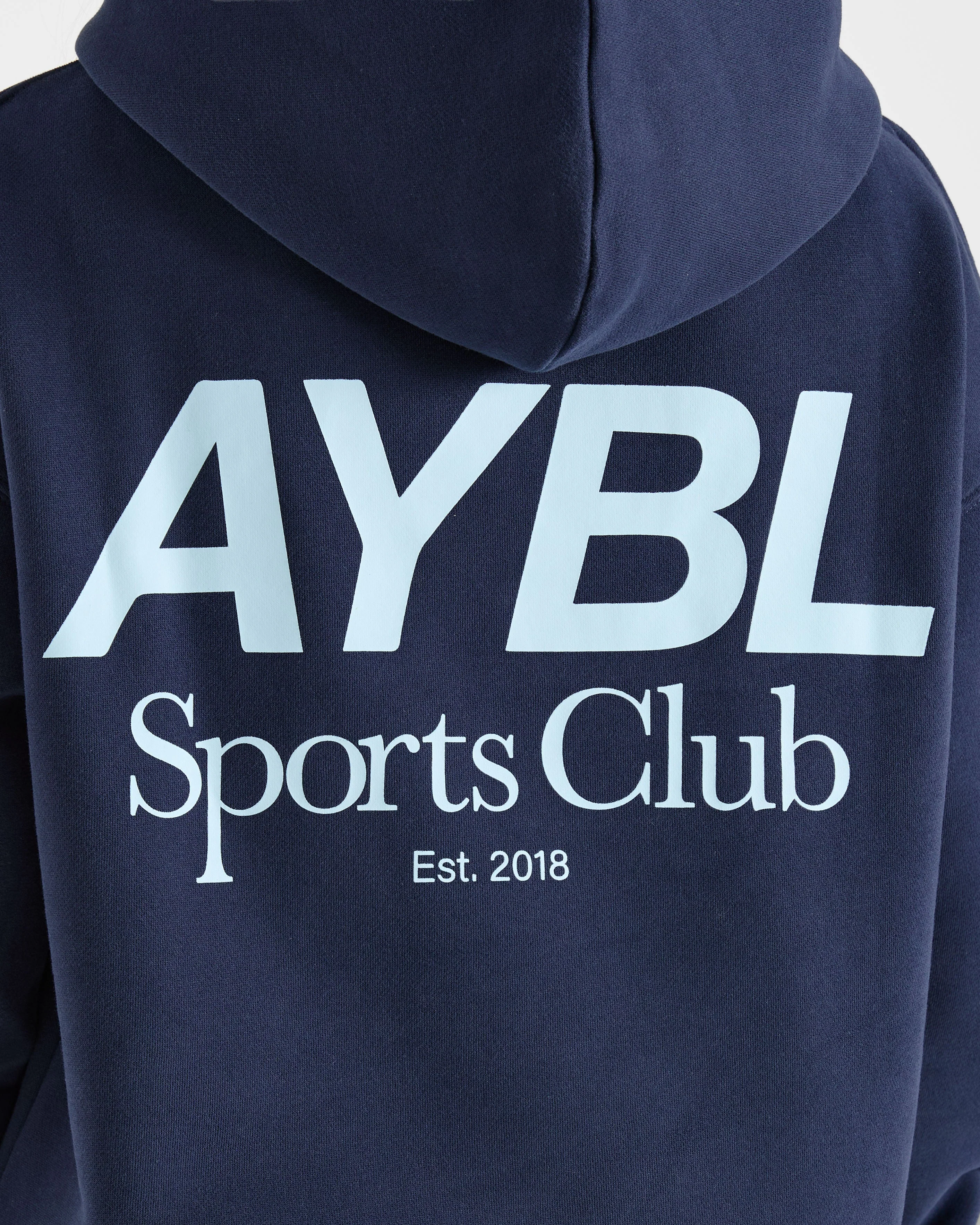 AYBL Sports Club Oversized Hoodie - Navy/Blue - Image 6
