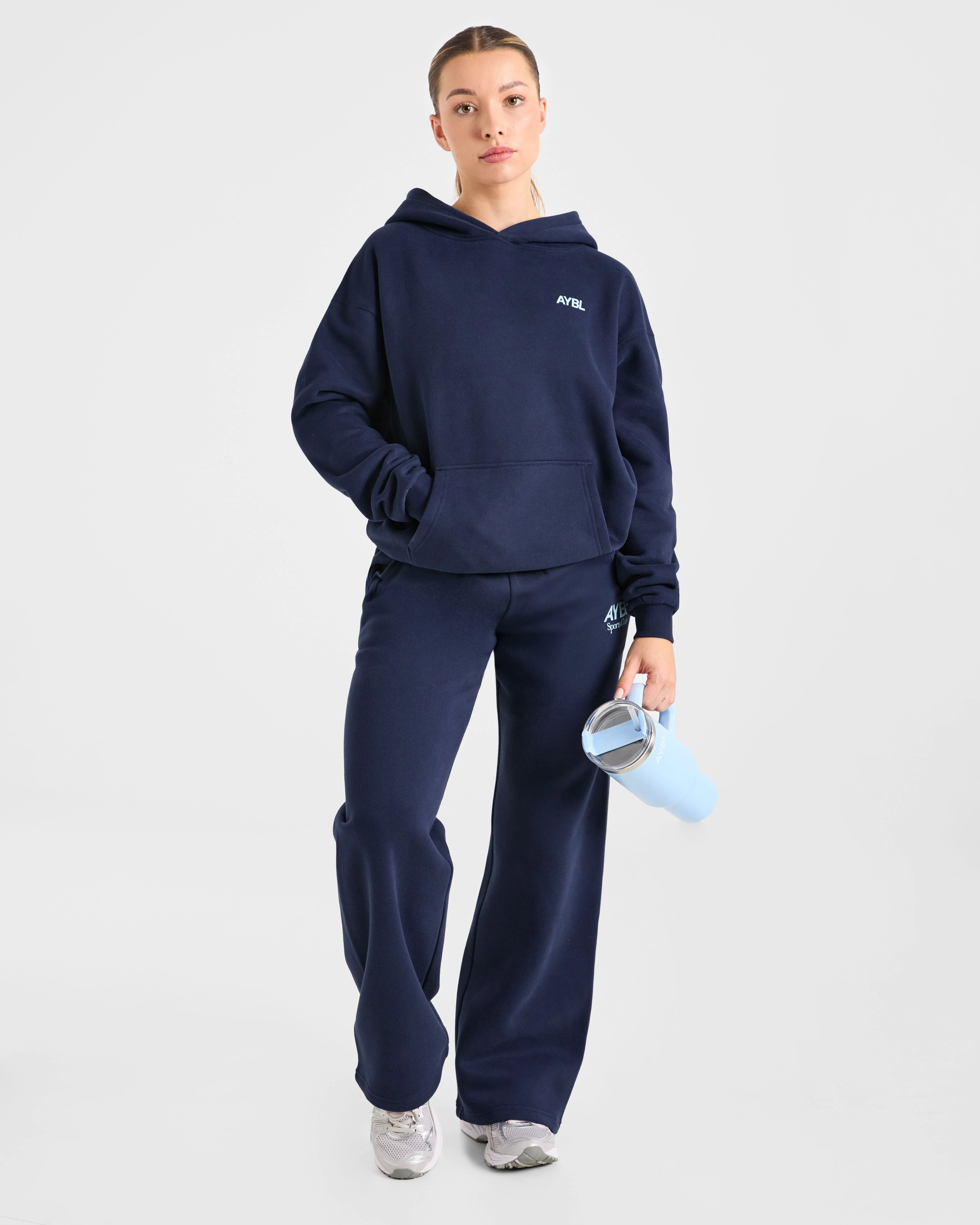 AYBL Sports Club Oversized Hoodie - Navy/Blue - Image 8
