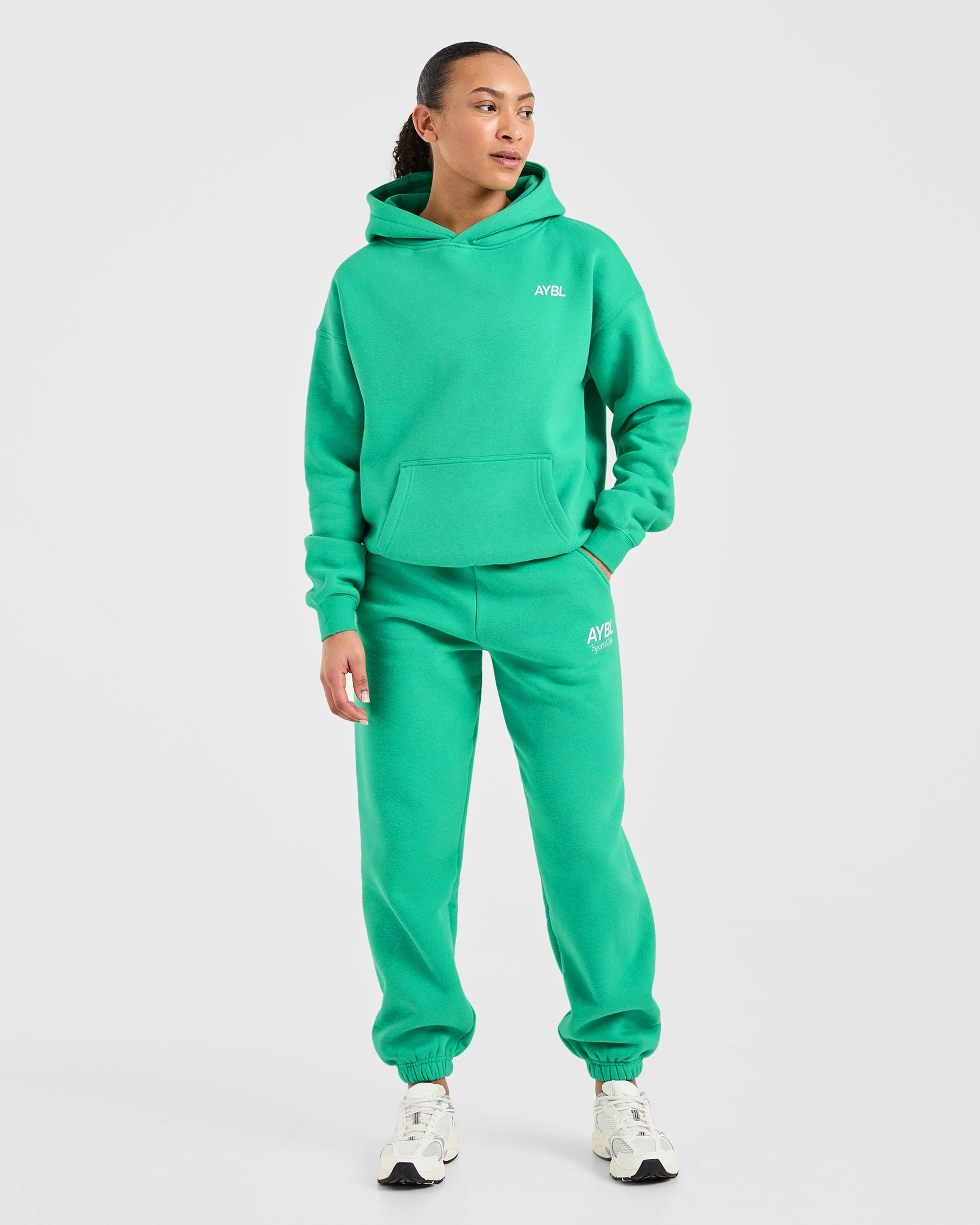 AYBL Sports Club Oversized Hoodie - Racing Green - Image 4