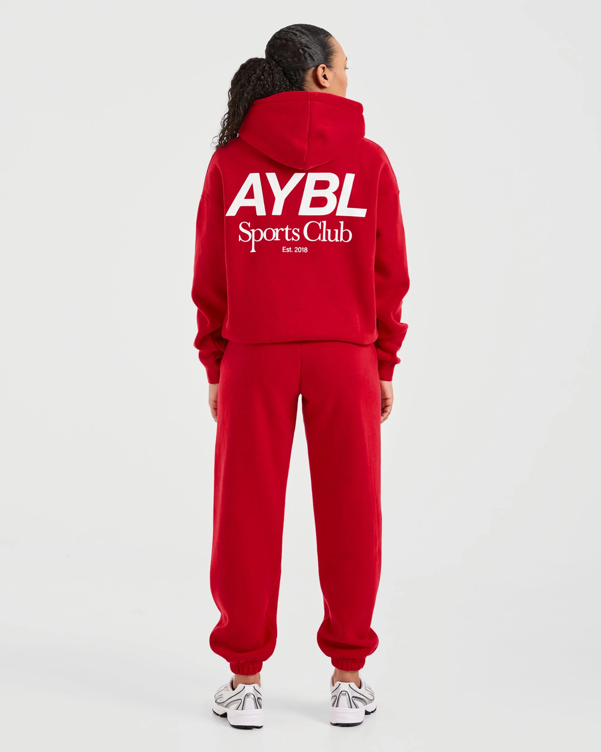 AYBL Sports Club Oversized Hoodie - True Red - Image 3