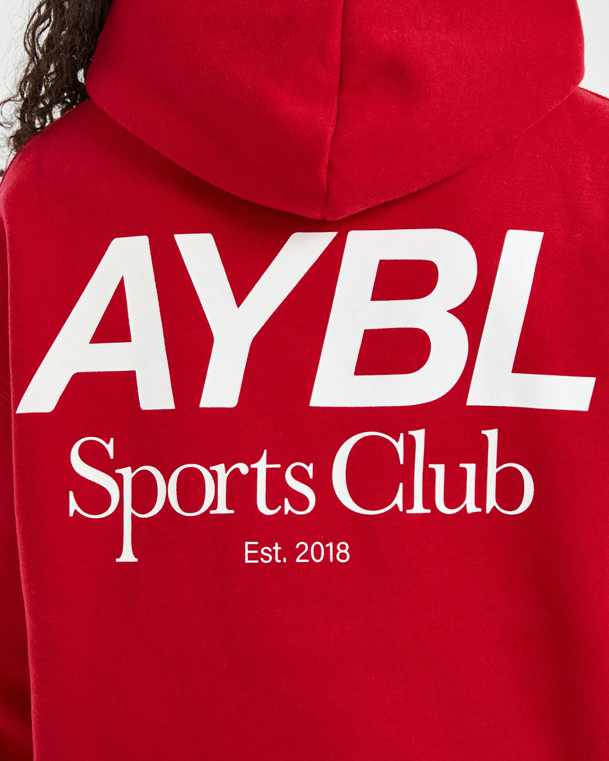 AYBL Sports Club Oversized Hoodie - True Red - Image 6