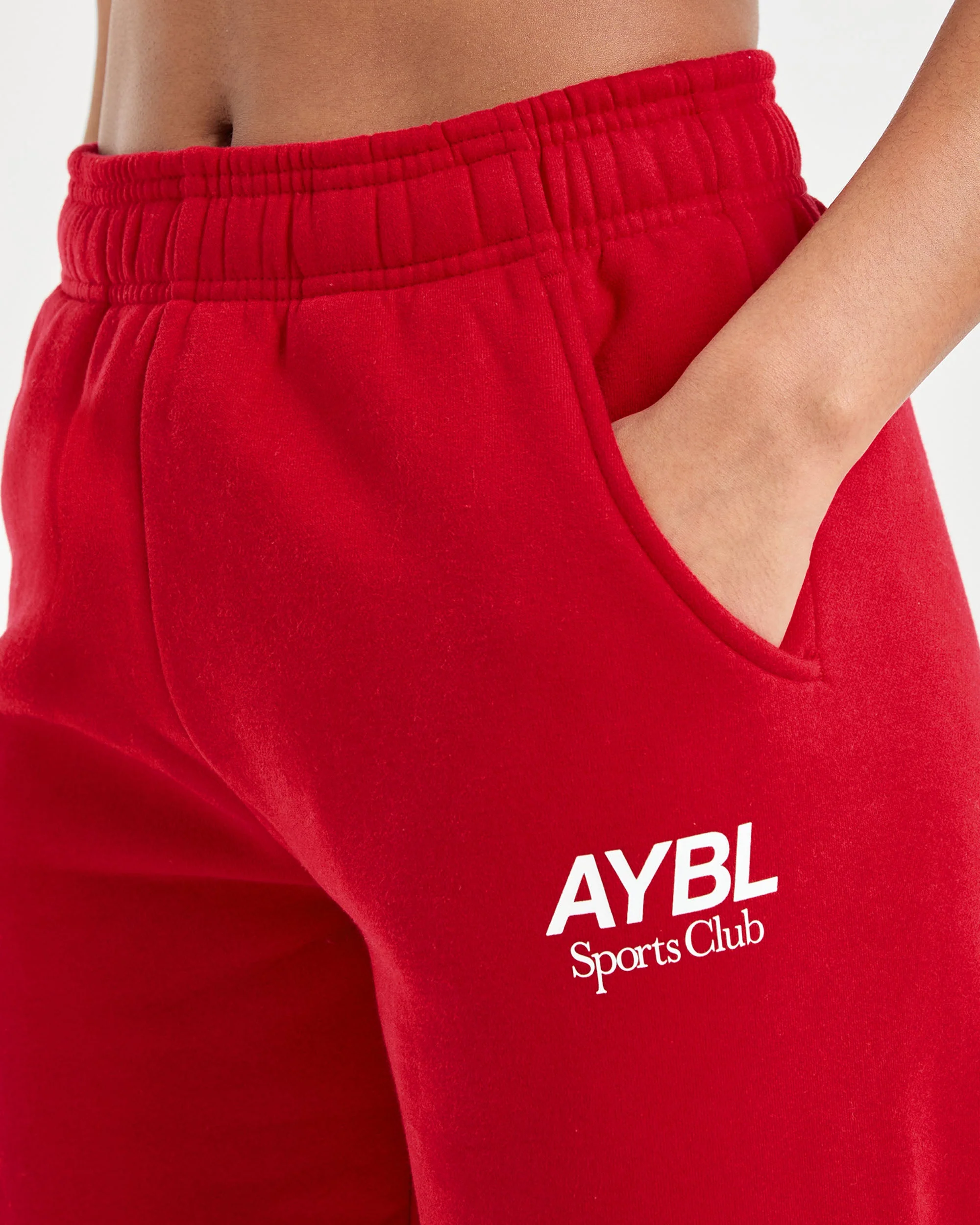 AYBL Sports Club Oversized Joggers - True Red - Image 5