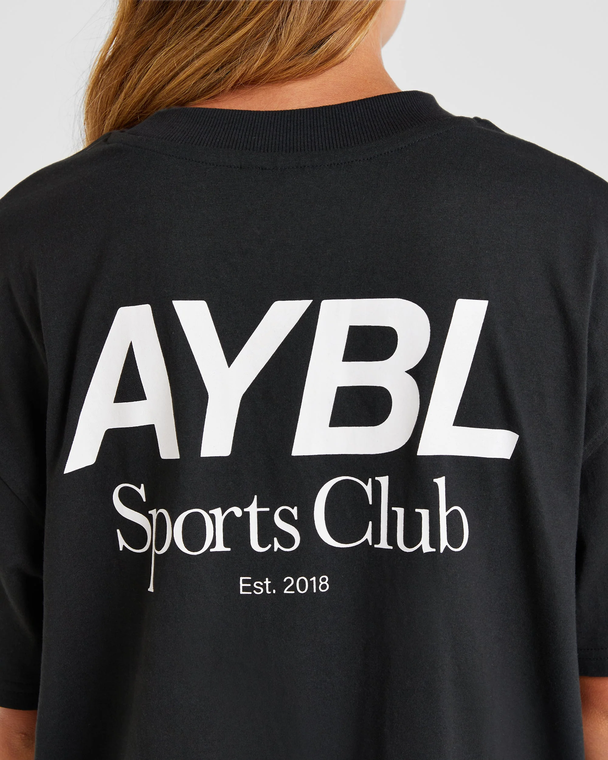AYBL Sports Club Oversized T Shirt - Black - Image 5