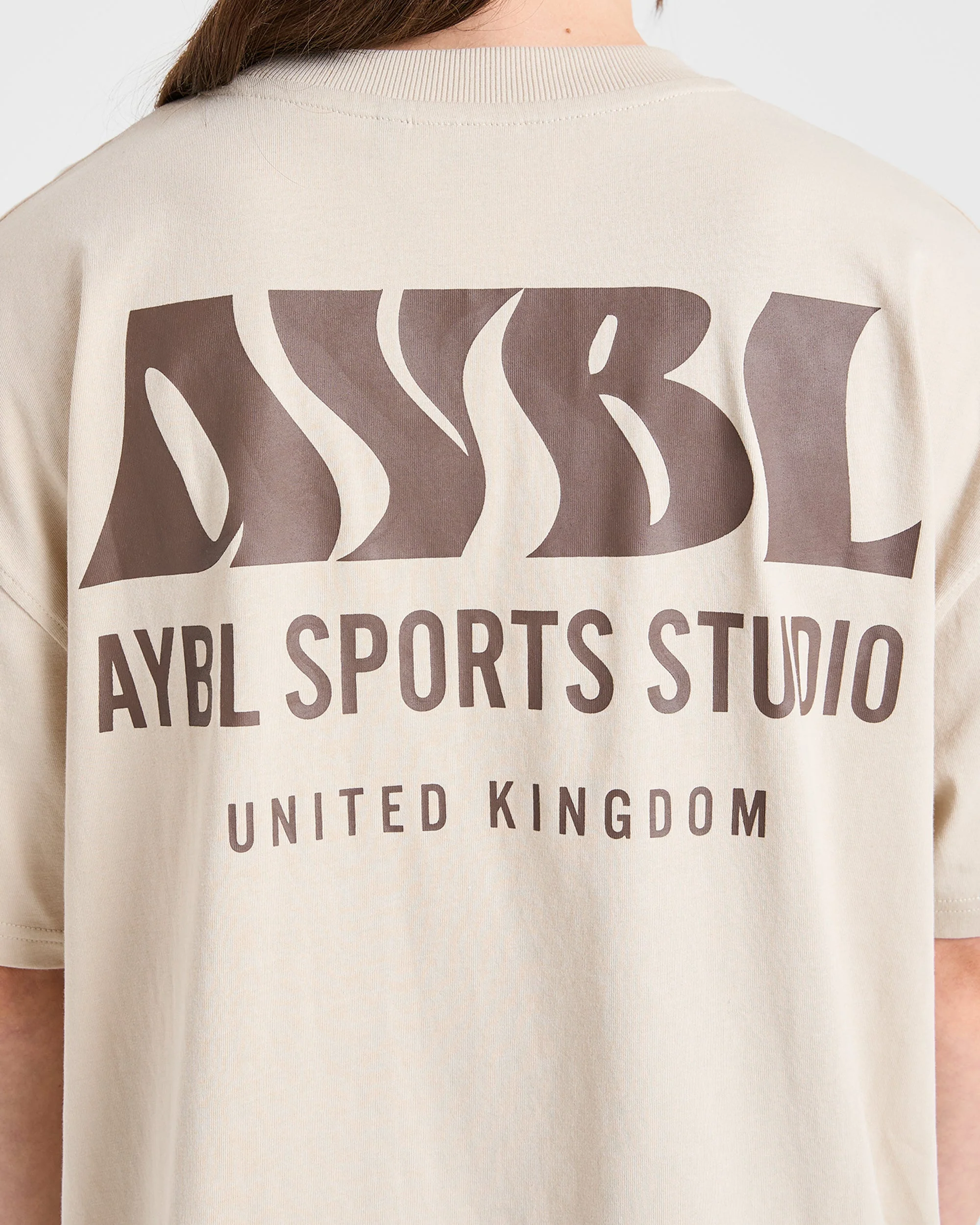 AYBL Sports Studio Oversized T Shirt - Beige - Image 5