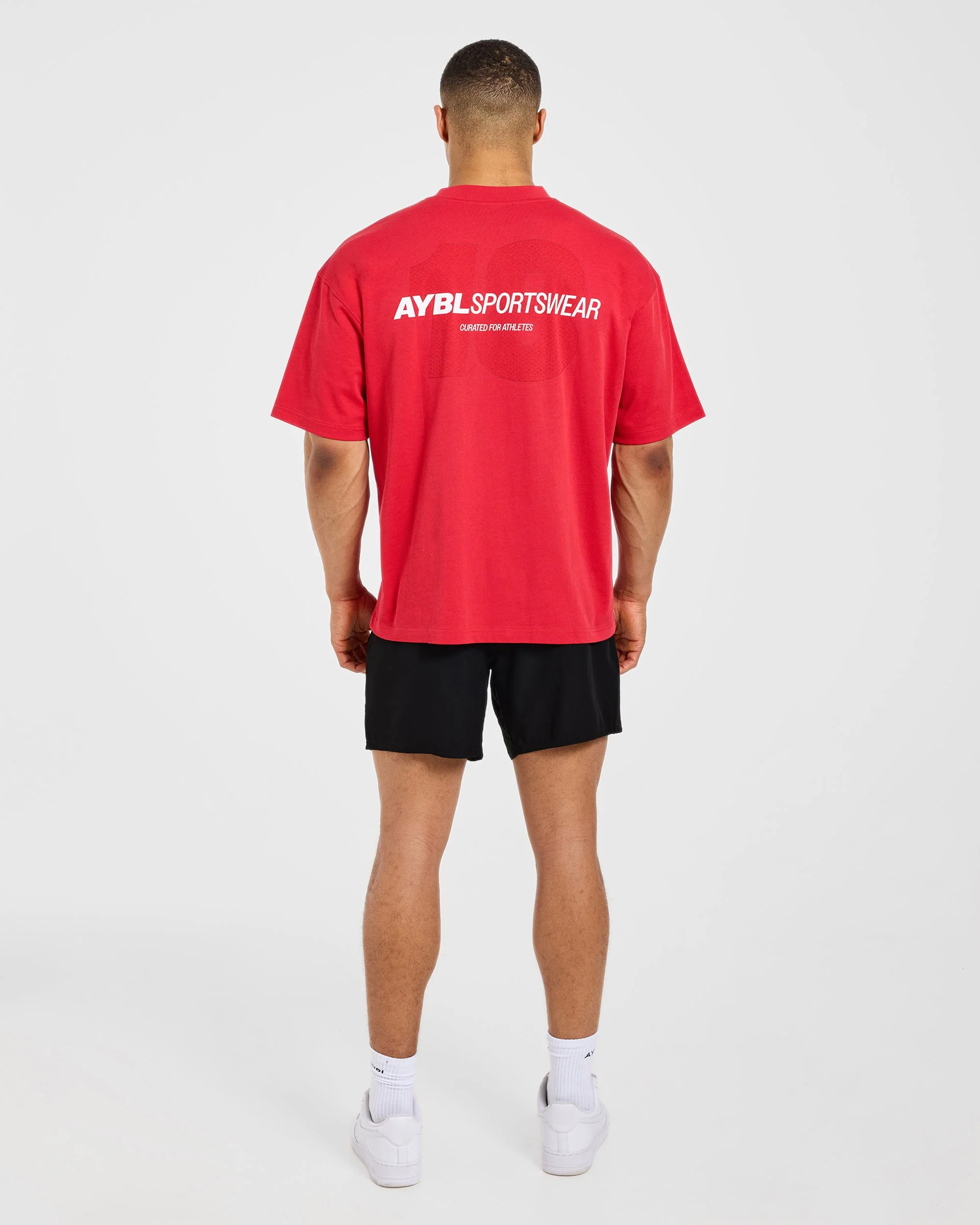 AYBL Sportswear 18 Oversized T Shirt - Red - Image 4