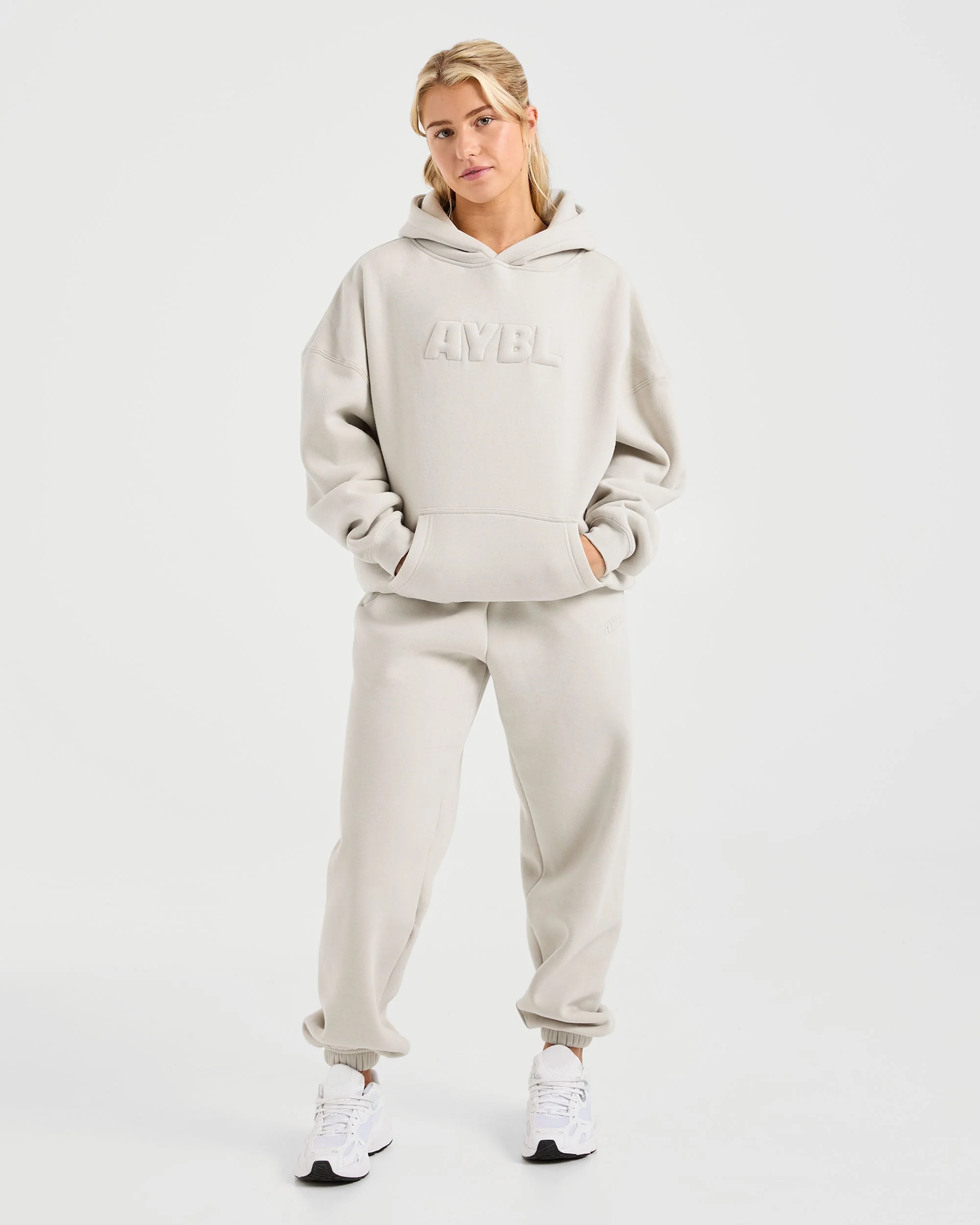 Classic Plush Oversized Hoodie - Sand - Image 3