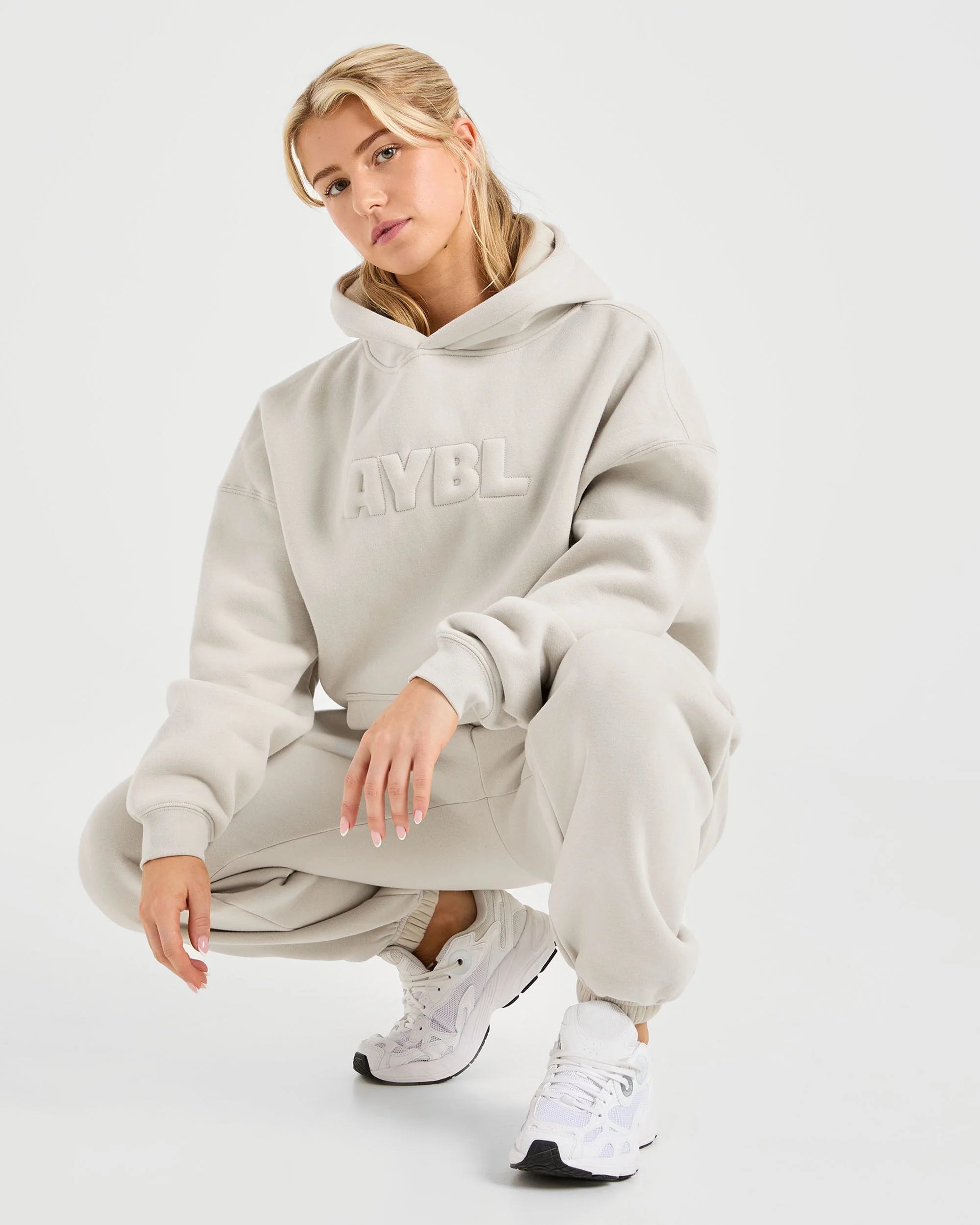 Classic Plush Oversized Hoodie - Sand - Image 8