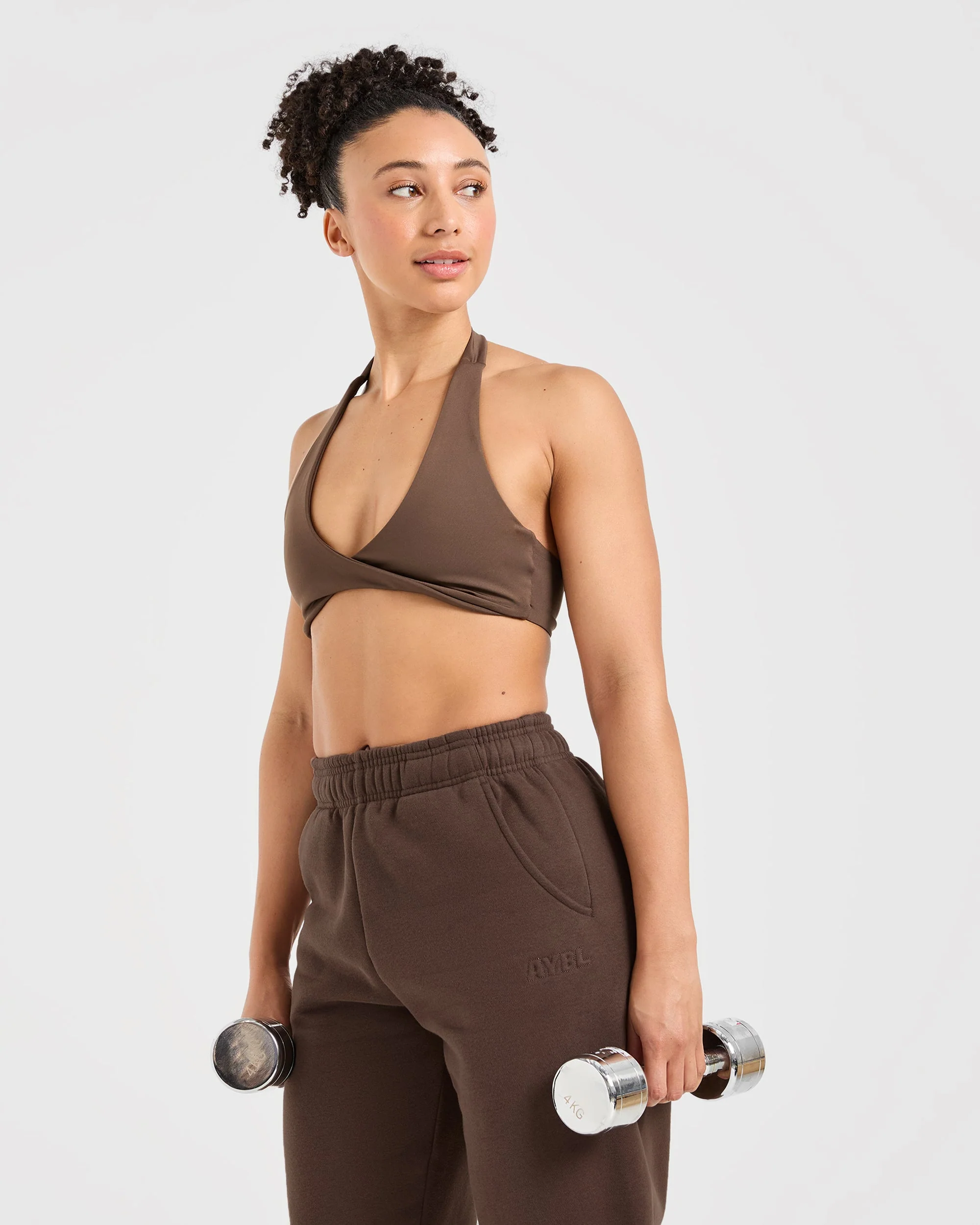 Classic Plush Oversized Joggers - Brown - Image 8