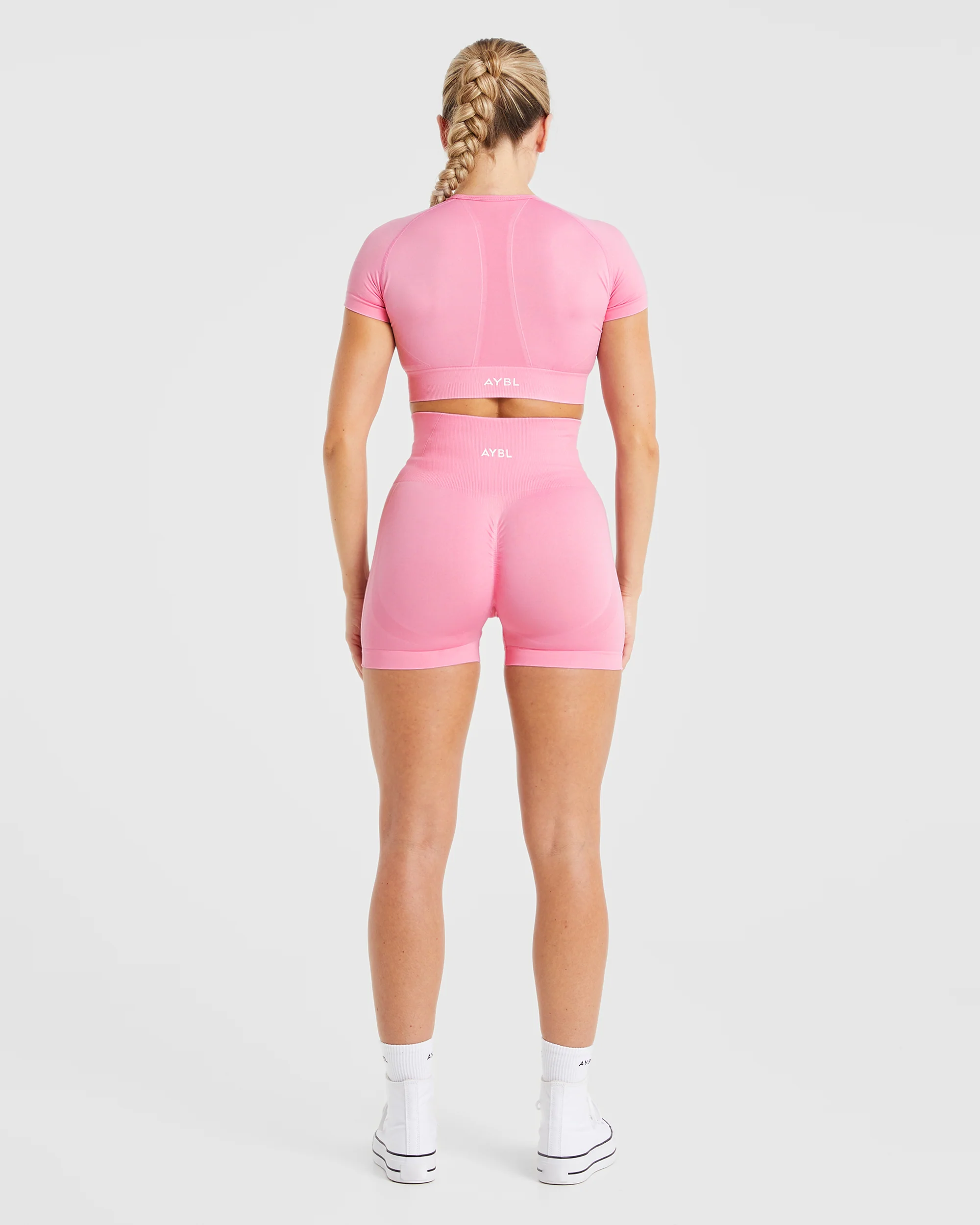 Empower Seamless Crop Top - Baby Pink - Image 20