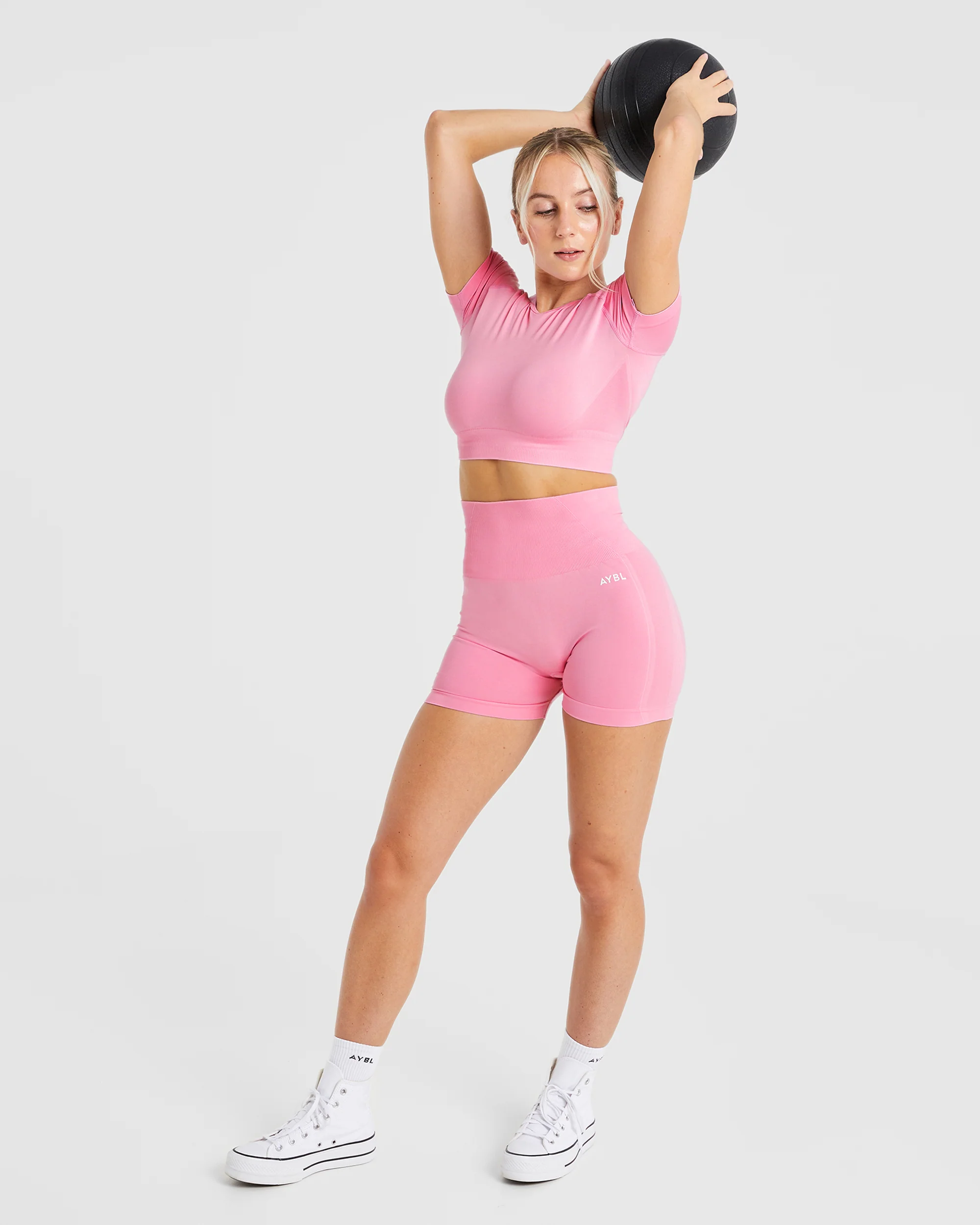 Empower Seamless Crop Top - Baby Pink - Image 23