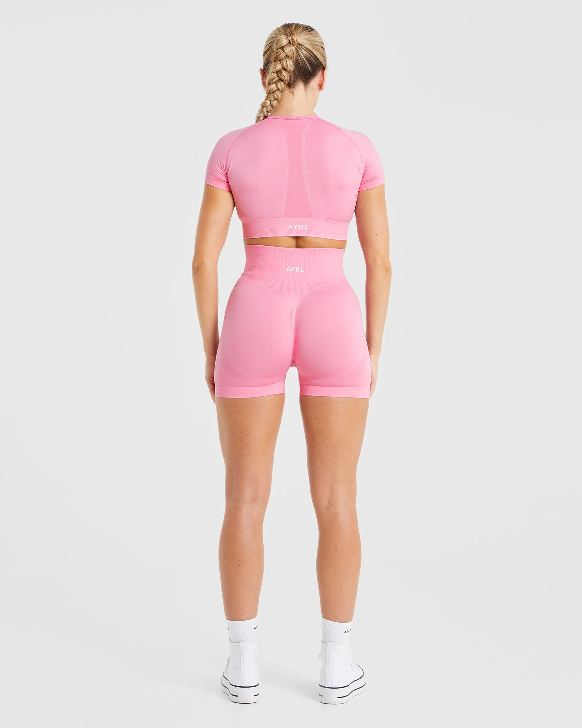 Empower Seamless Crop Top - Baby Pink - Image 4