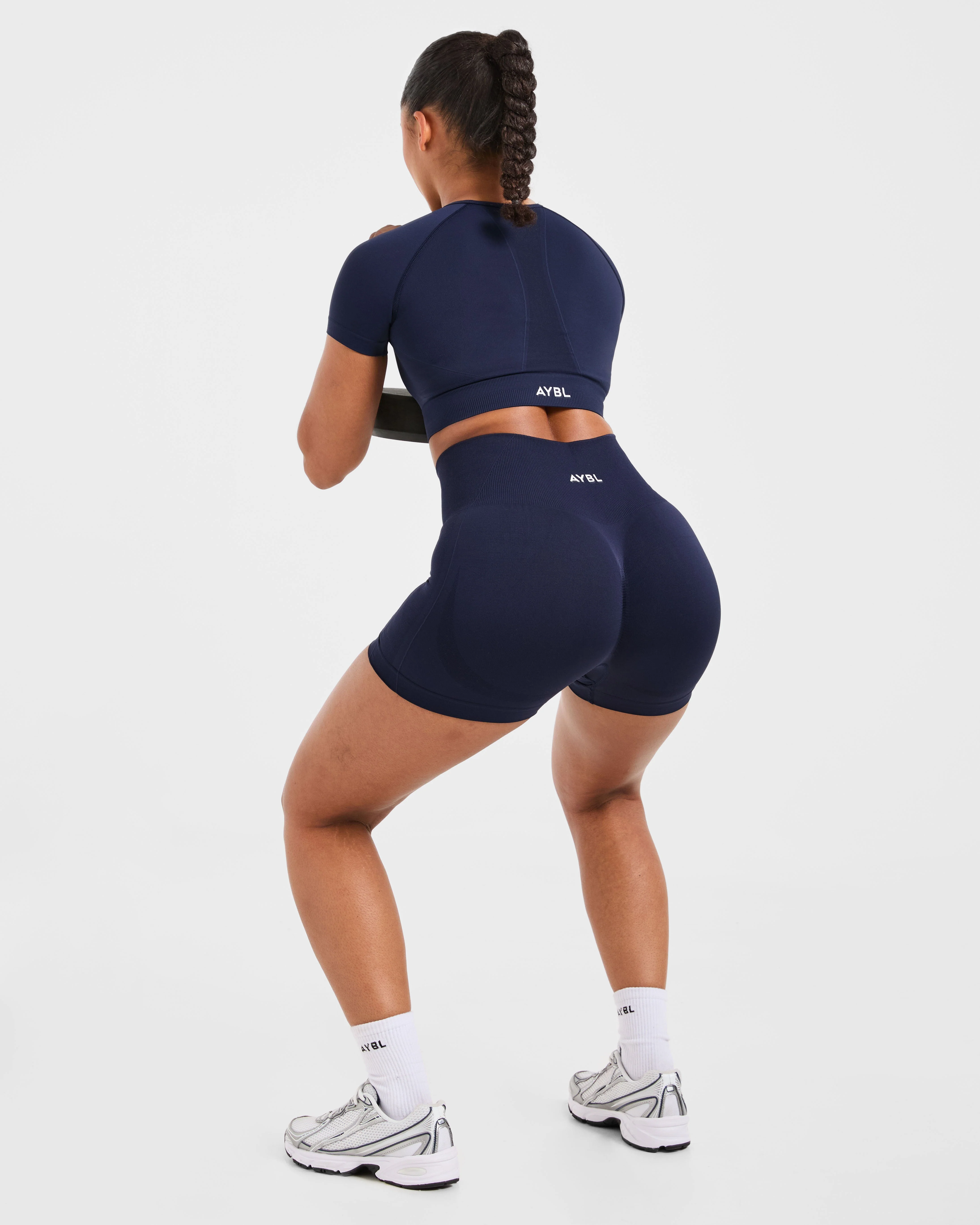 Empower Seamless Crop Top - Navy - Image 7