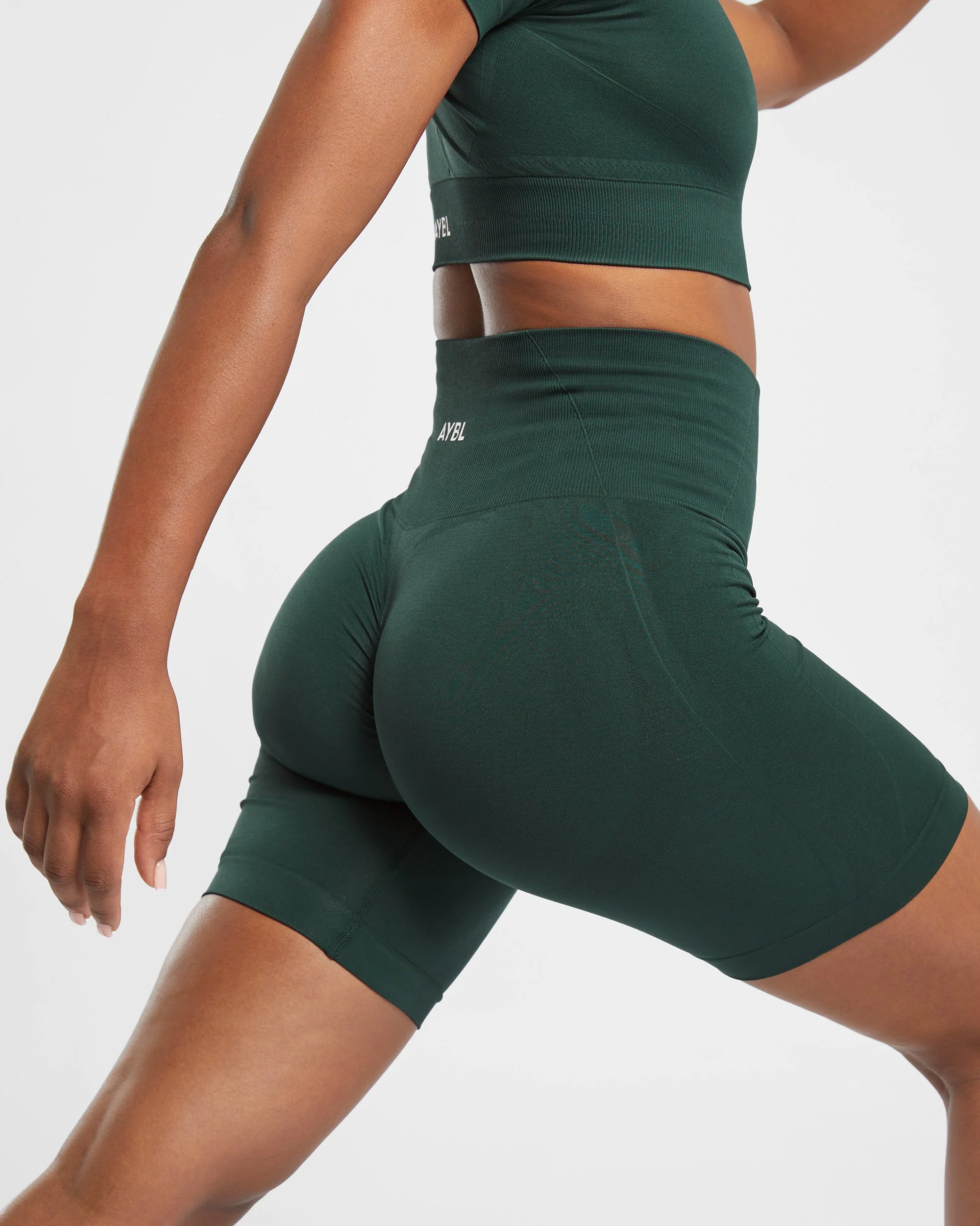 Empower Seamless Cycling Shorts - Dark Green - Image 6