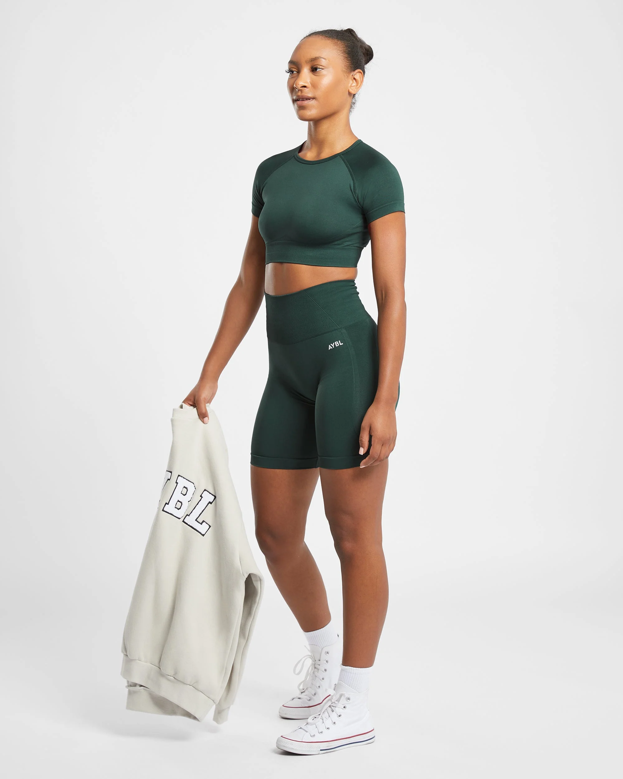 Empower Seamless Cycling Shorts - Dark Green - Image 8