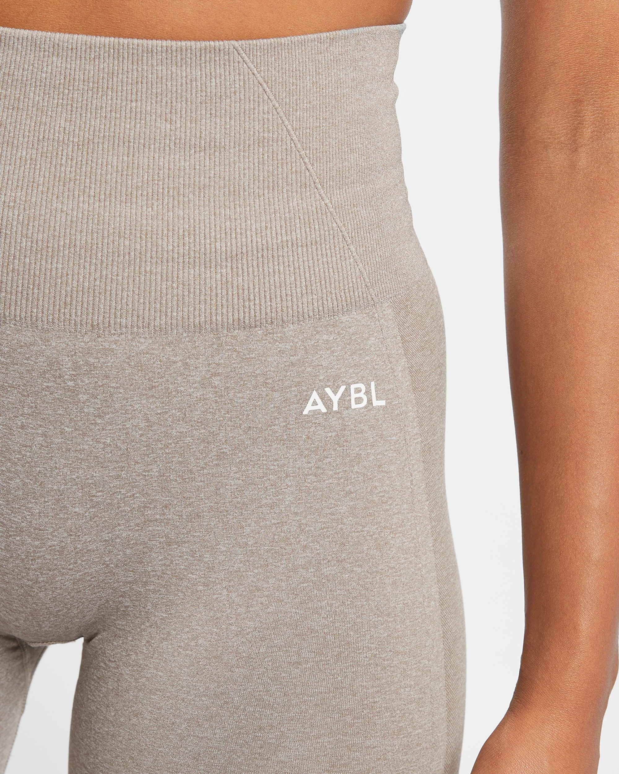 Empower Seamless Cycling Shorts - Taupe Marl - Image 5