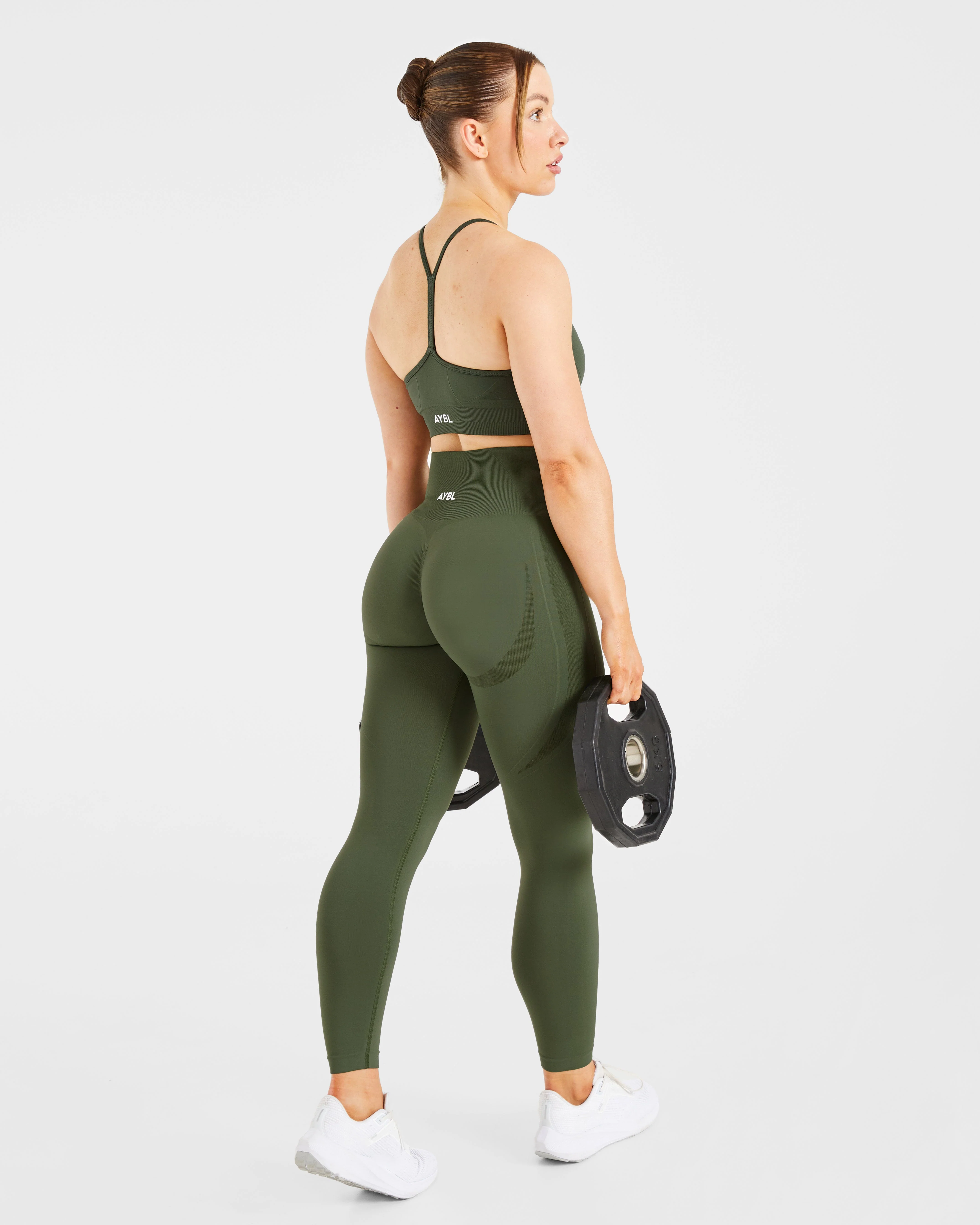 Empower Seamless Leggings - Khaki Green - Image 8