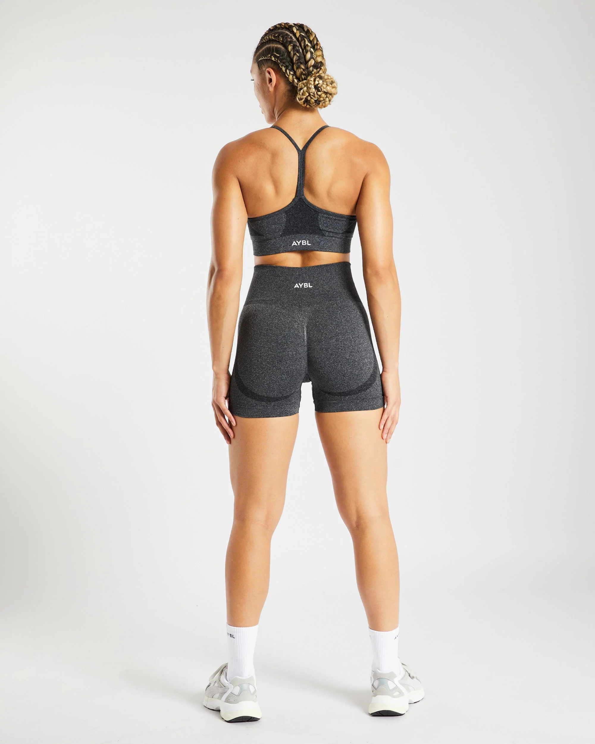 Empower Seamless Shorts - Black Marl - Image 4
