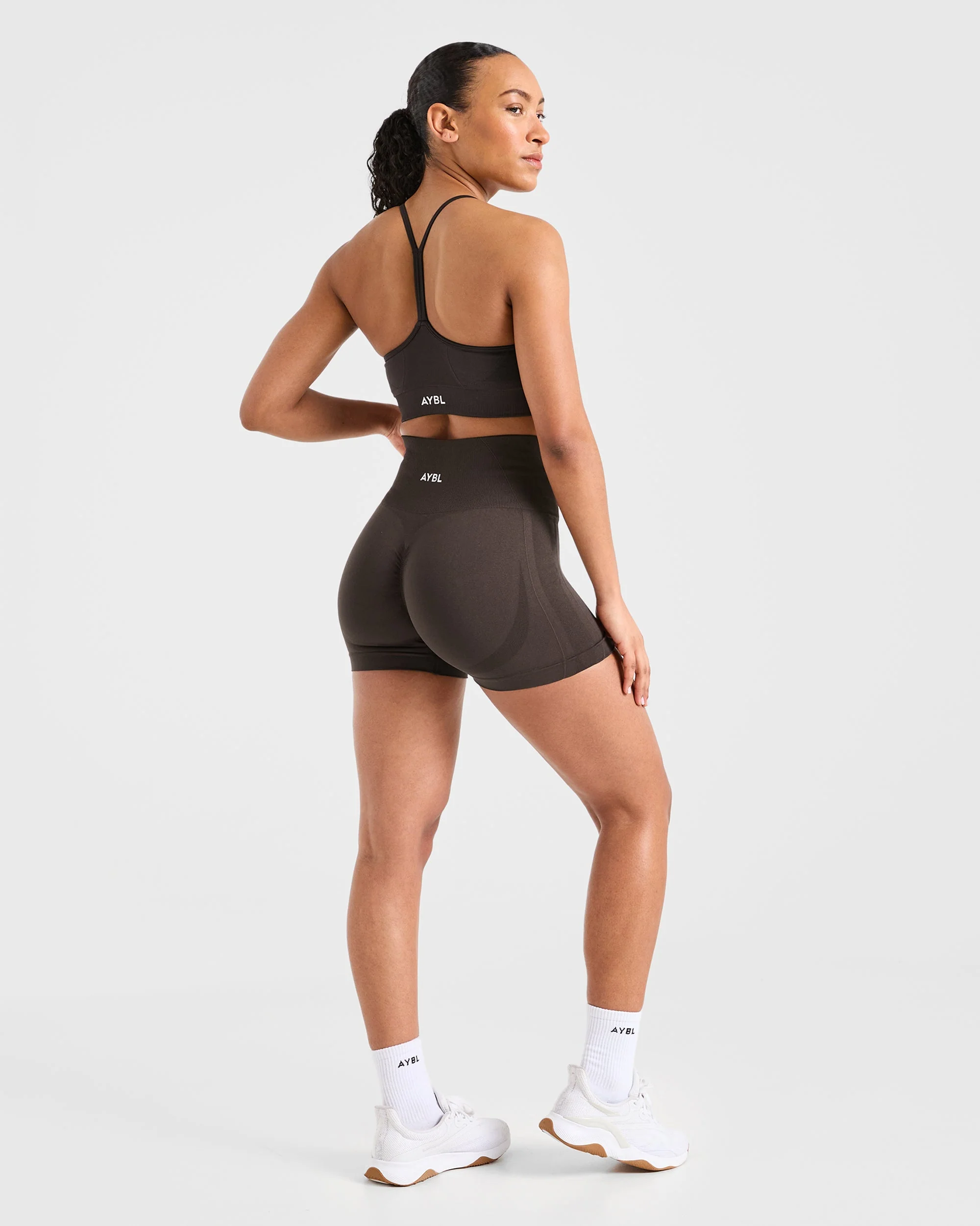 Empower Seamless Shorts - Cocoa Brown - Image 4