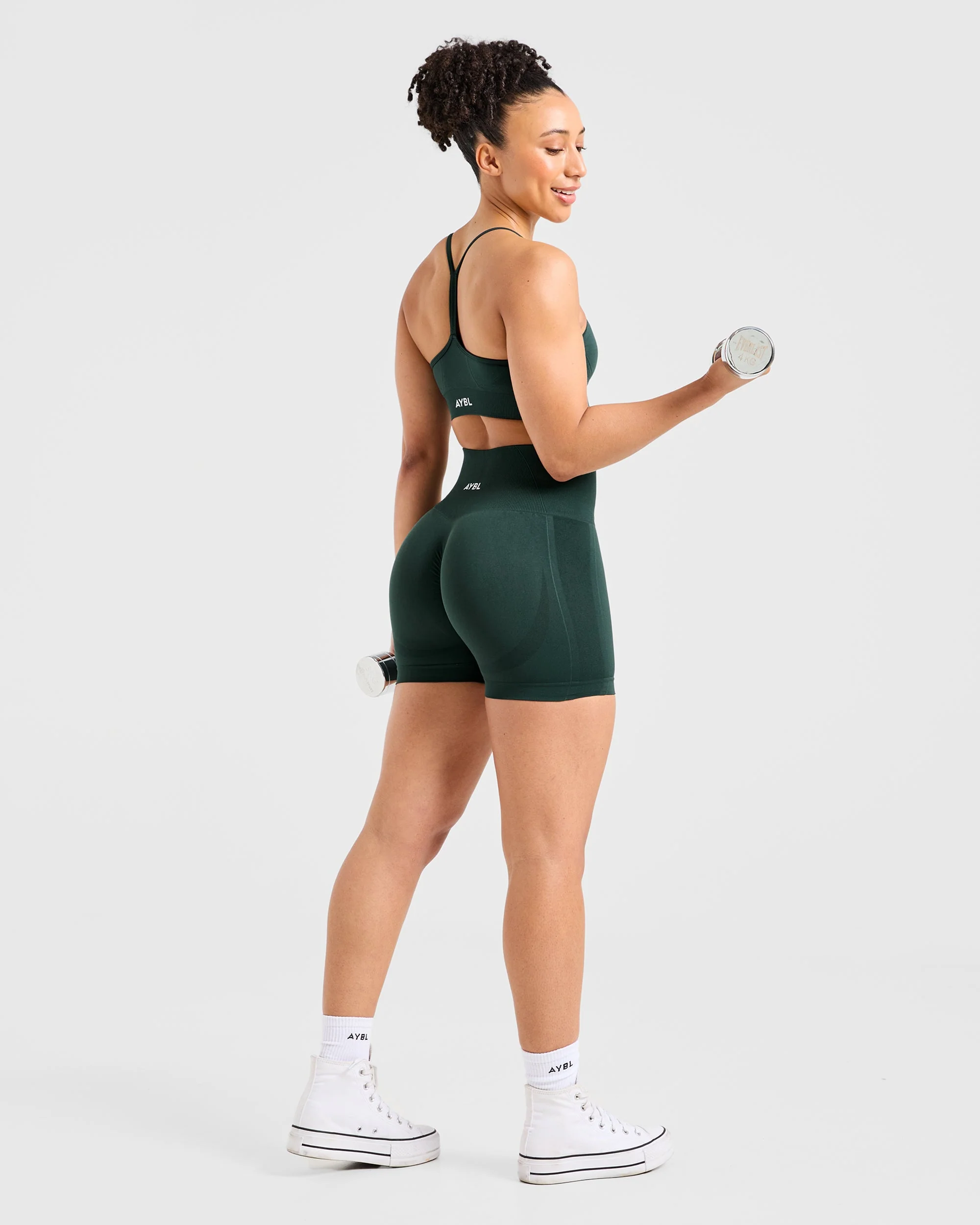 Empower Seamless Shorts - Dark Green - Image 7