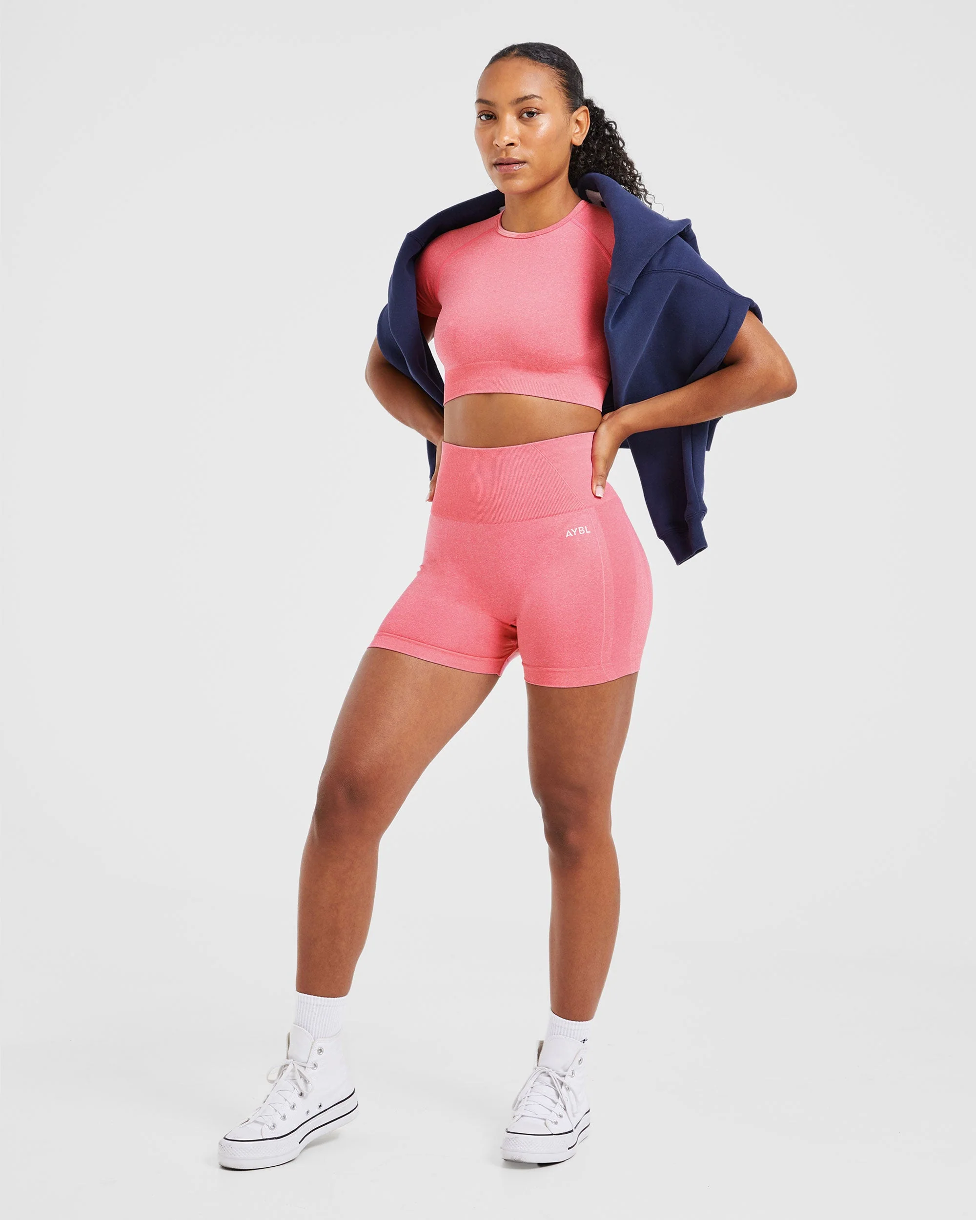 Empower Seamless Shorts - Pink Marl - Image 7