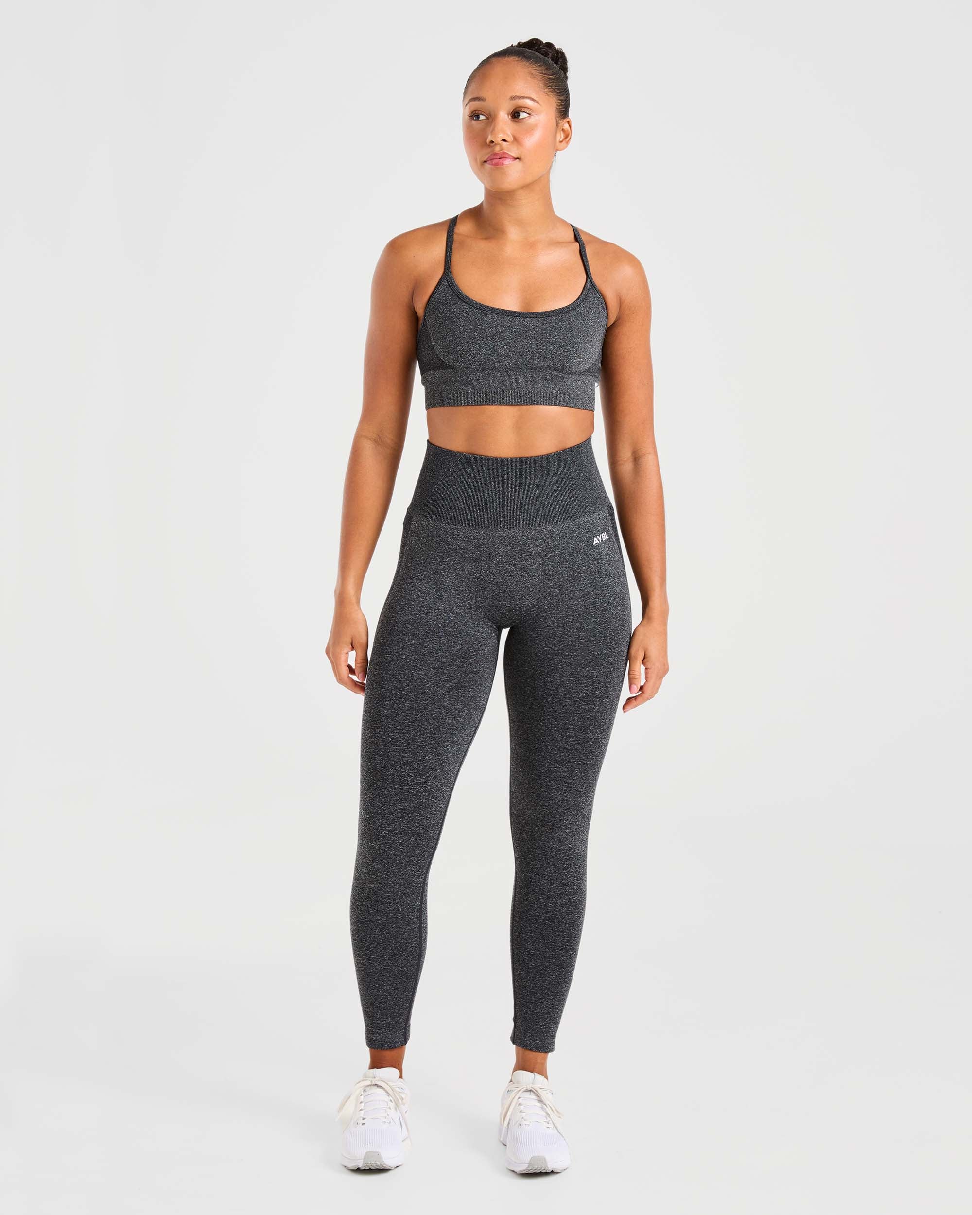 Empower Seamless Sports Bra - Black Marl - Image 3