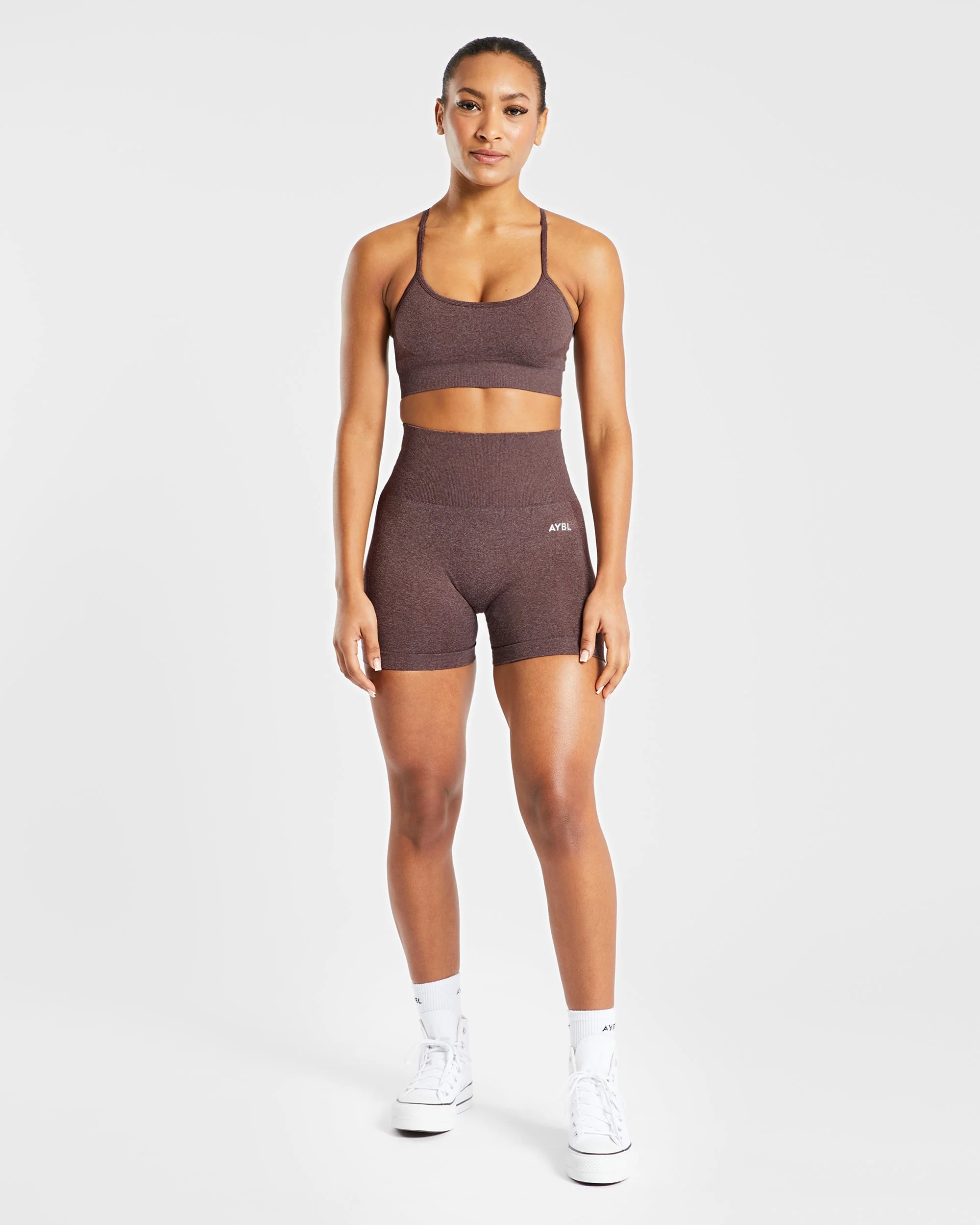 Empower Seamless Sports Bra - Brown Marl - Image 3