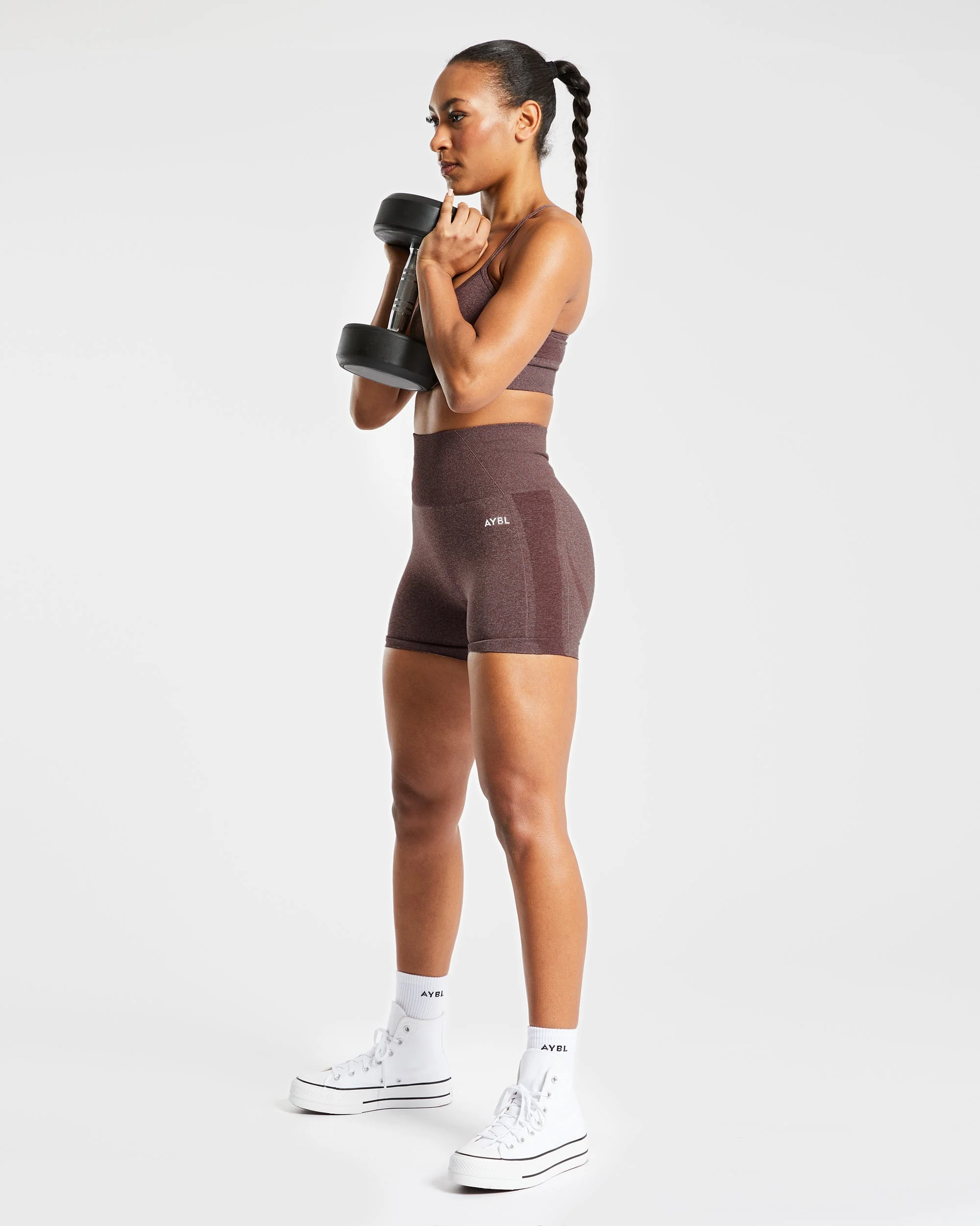 Empower Seamless Sports Bra - Brown Marl - Image 7