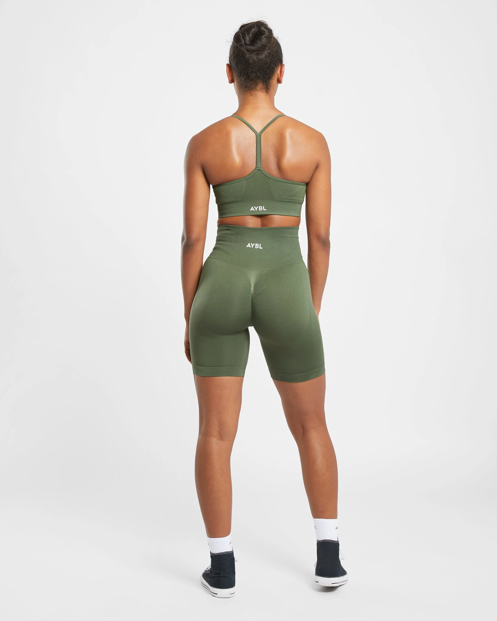 Empower Seamless Sports Bra - Khaki Green - Image 4