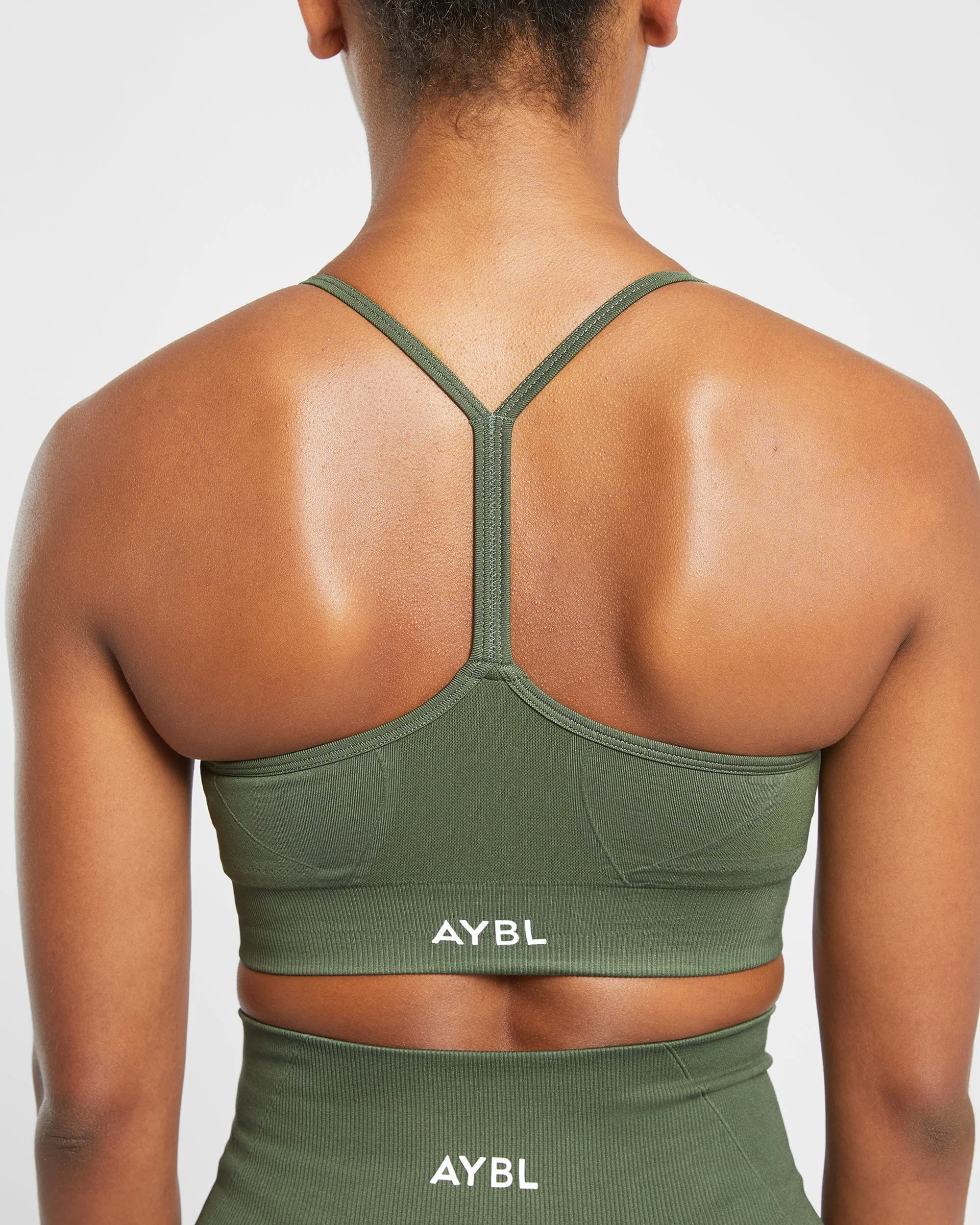 Empower Seamless Sports Bra - Khaki Green - Image 6