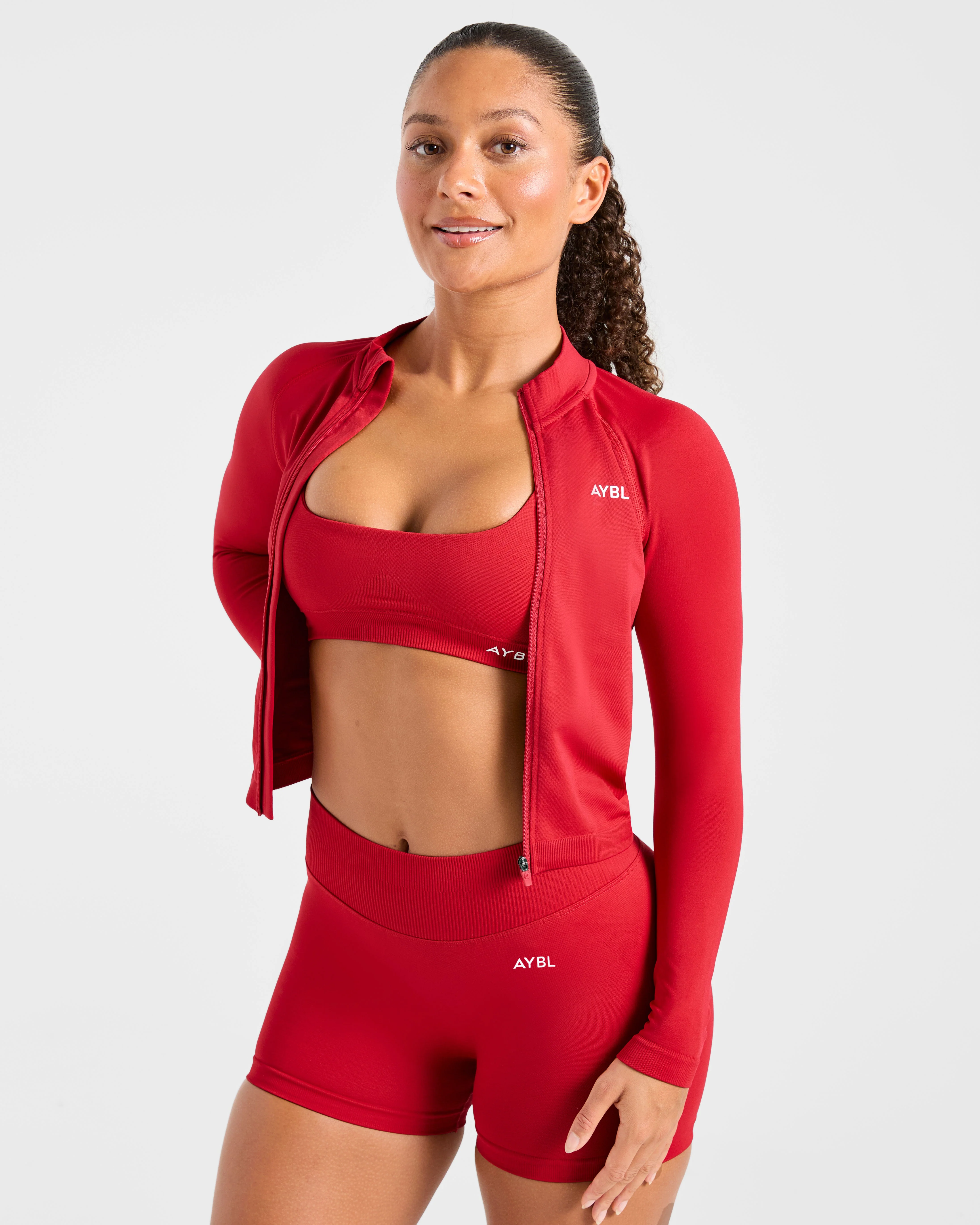 Enhance Seamless Jacket - Red - Image 7