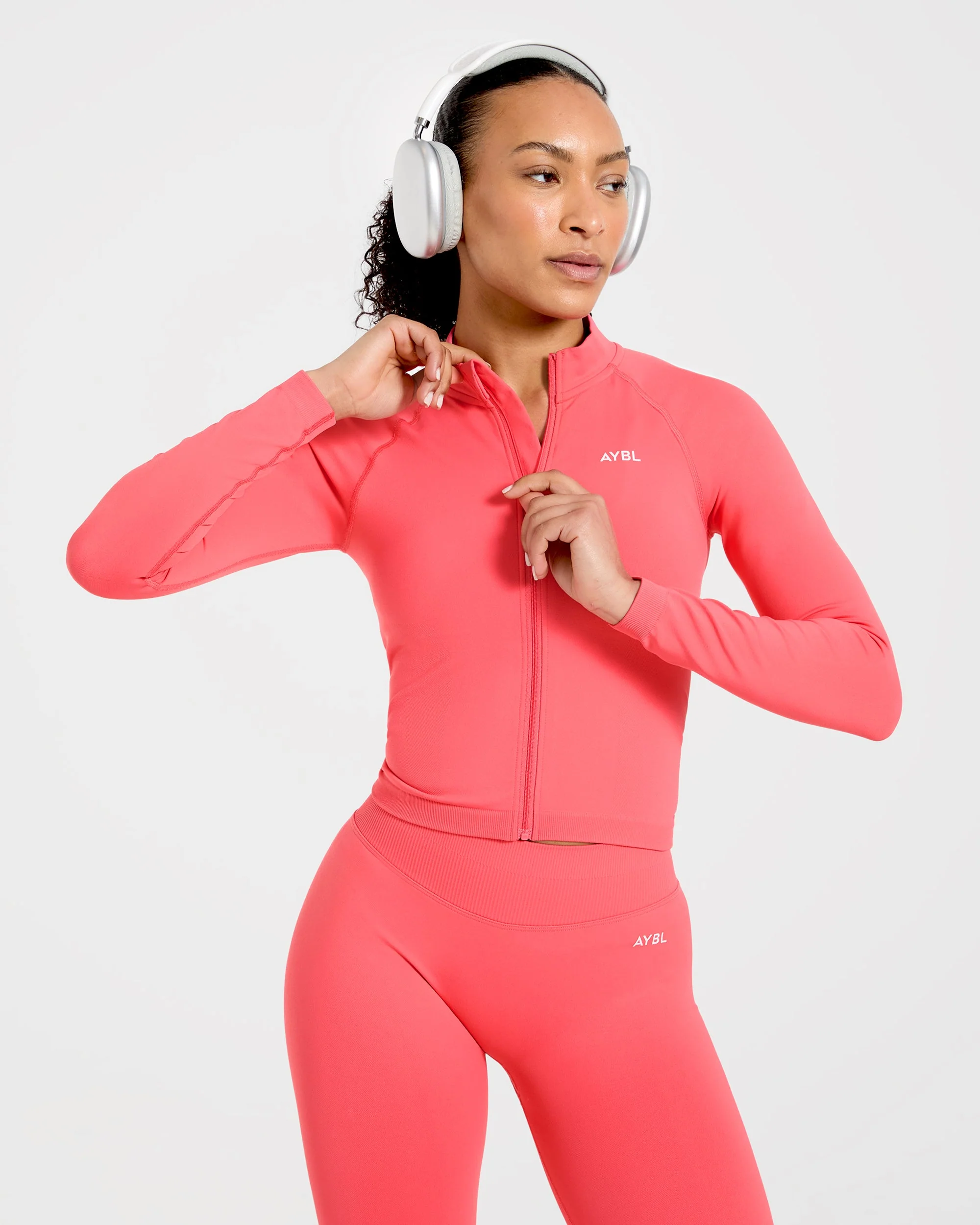 Enhance Seamless Jacket - Summer Coral - Image 7