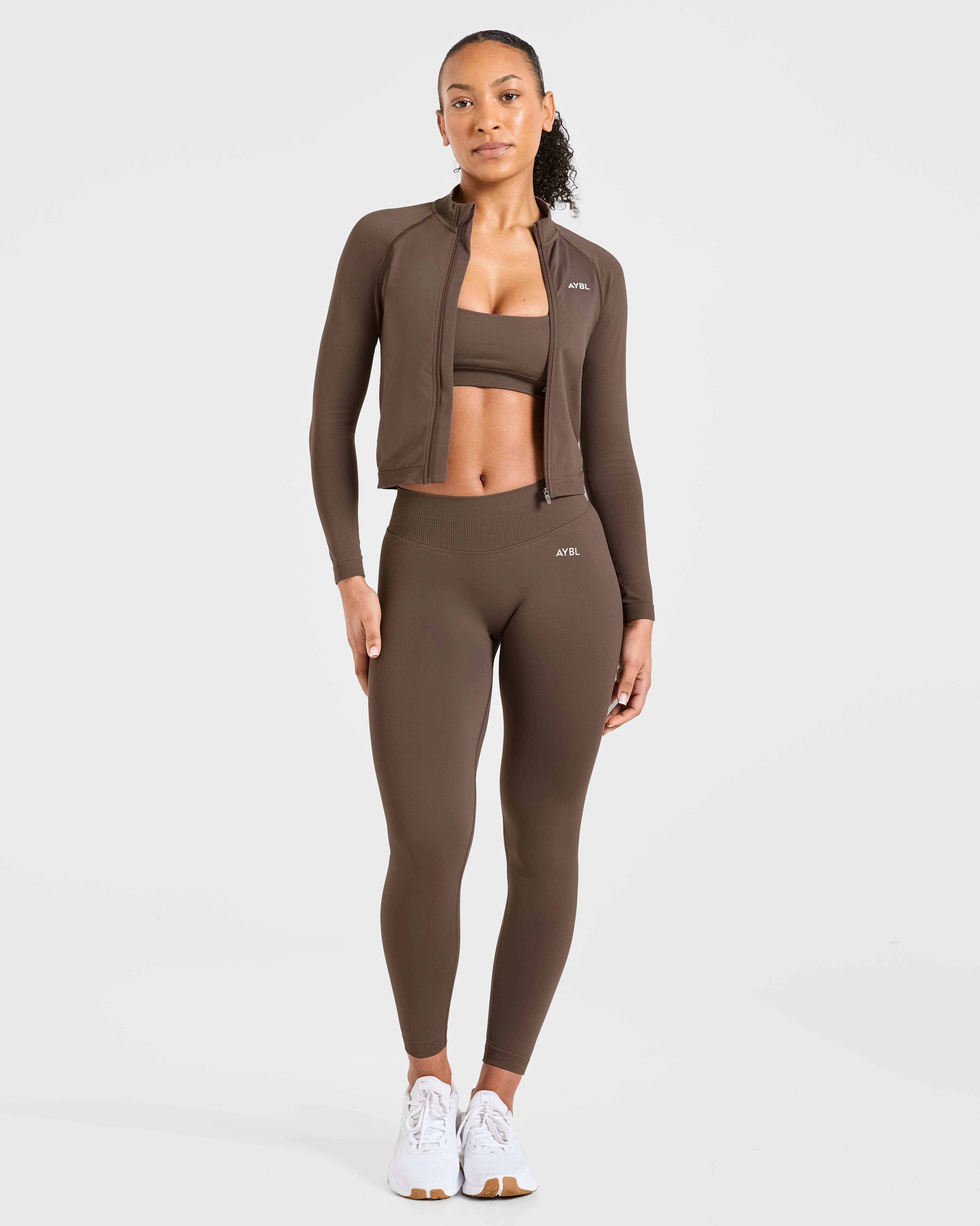 Enhance Seamless Leggings - Brown - Image 7