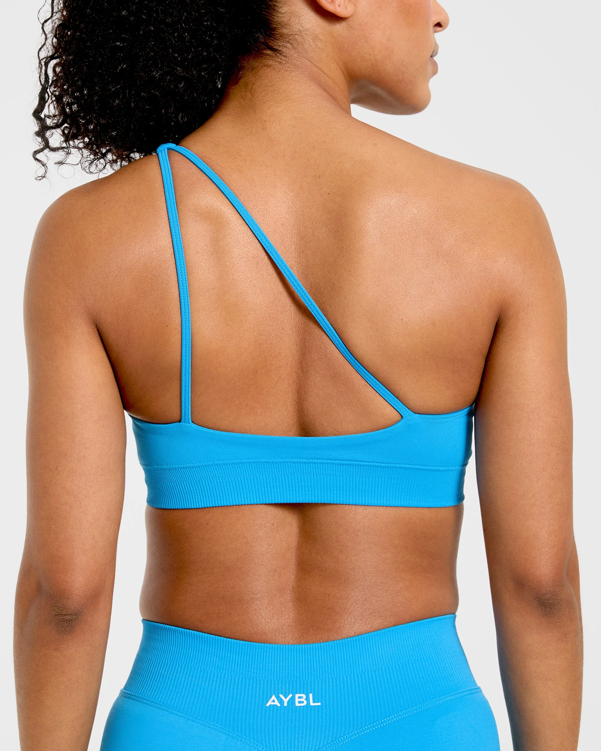 Enhance Seamless One Shoulder Sports Bra - Summer Cobalt - Image 6