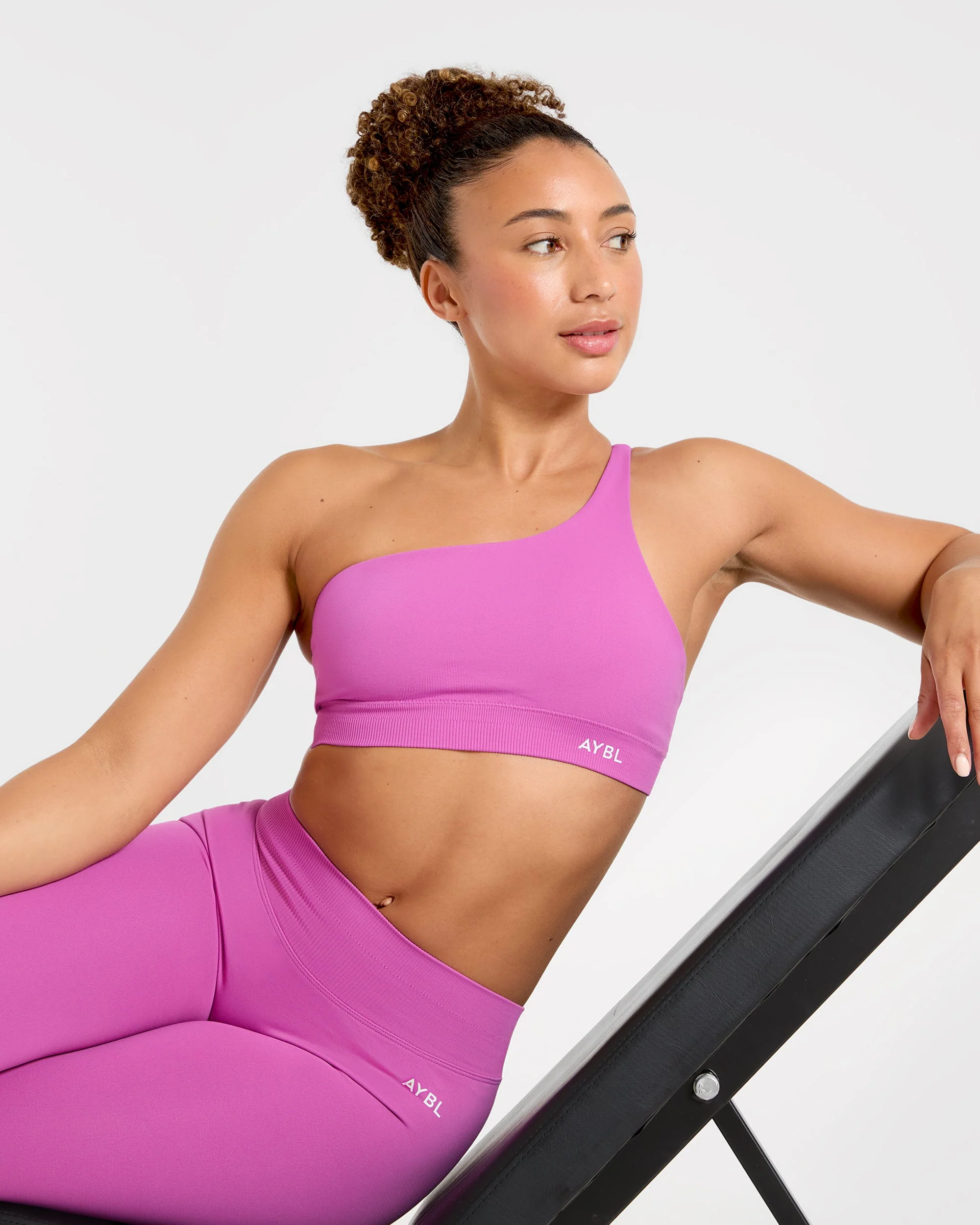 Enhance Seamless One Shoulder Sports Bra - Summer Violet - Image 8