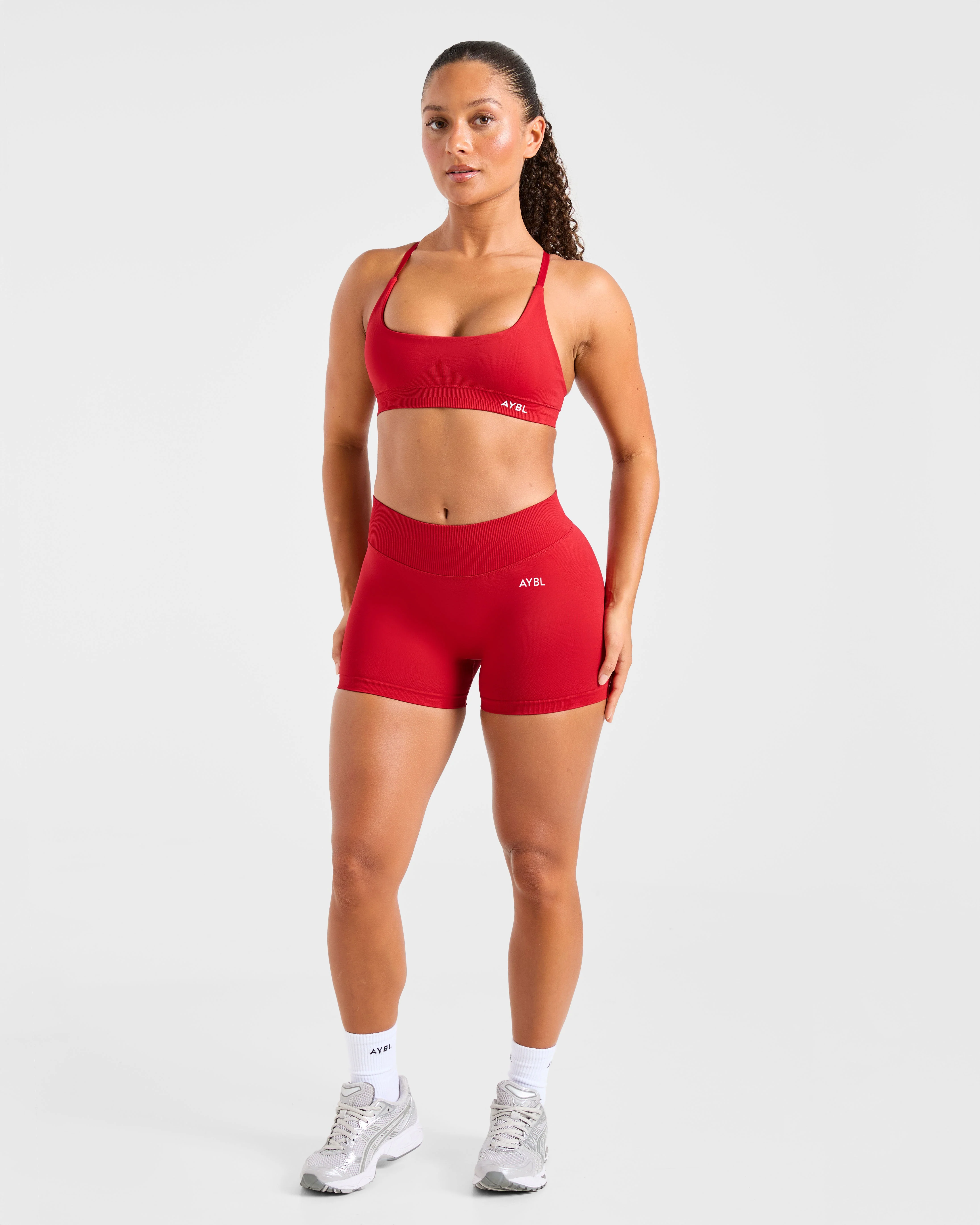 Enhance Seamless Shorts | 3.5" - Red - Image 3